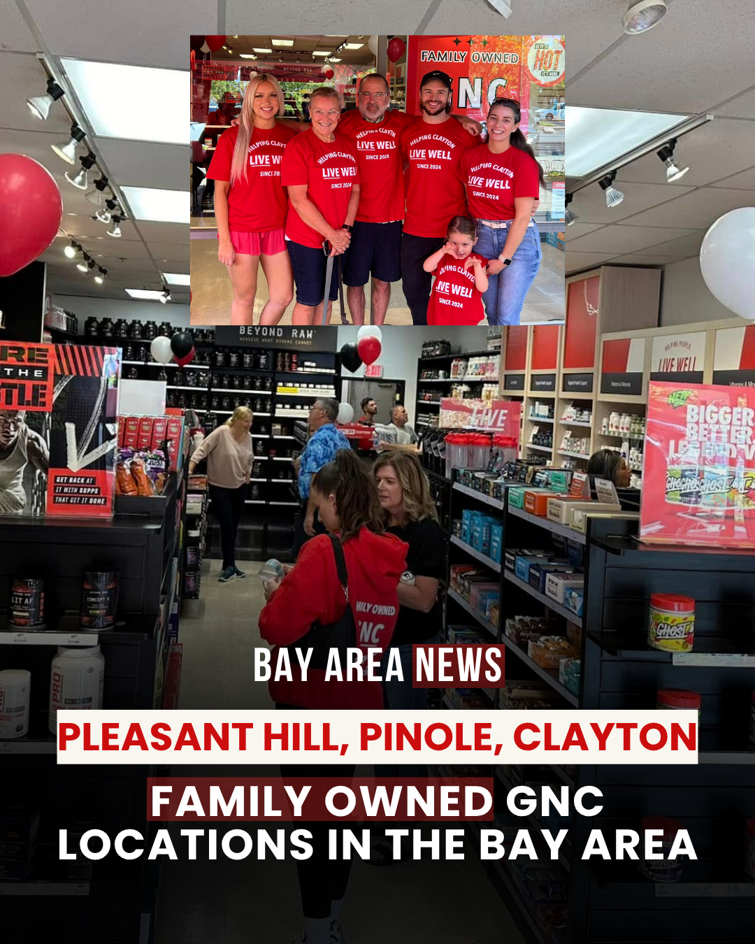 GNC Clayton Facebook ad: Our Pinole, Clayton, and Pleasant Hill locations are…