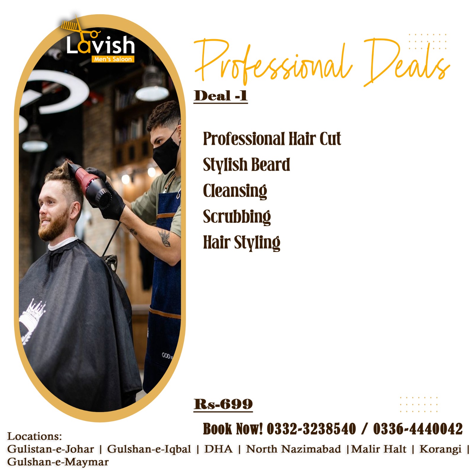 Lavish Men's Salon Facebook ad