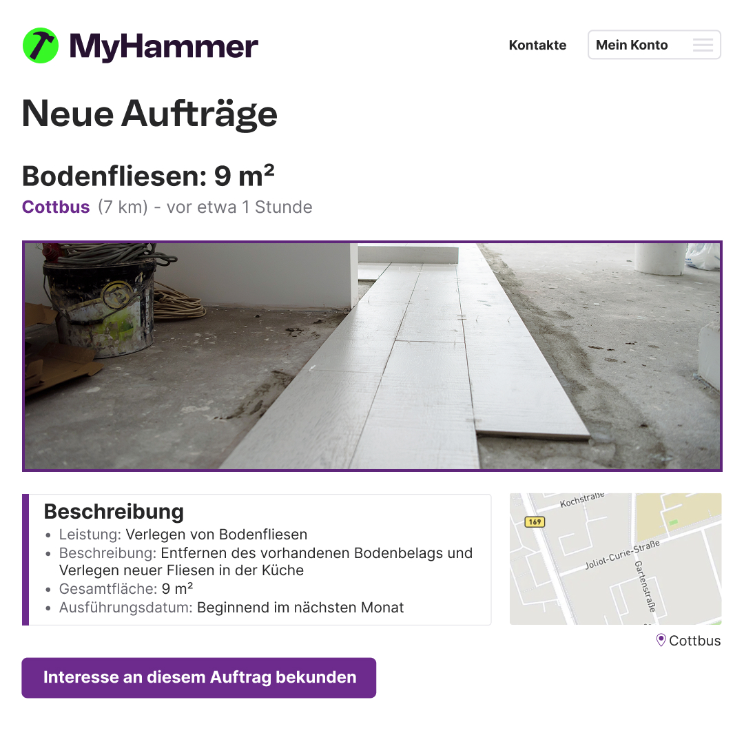 MyHammer Facebook ad