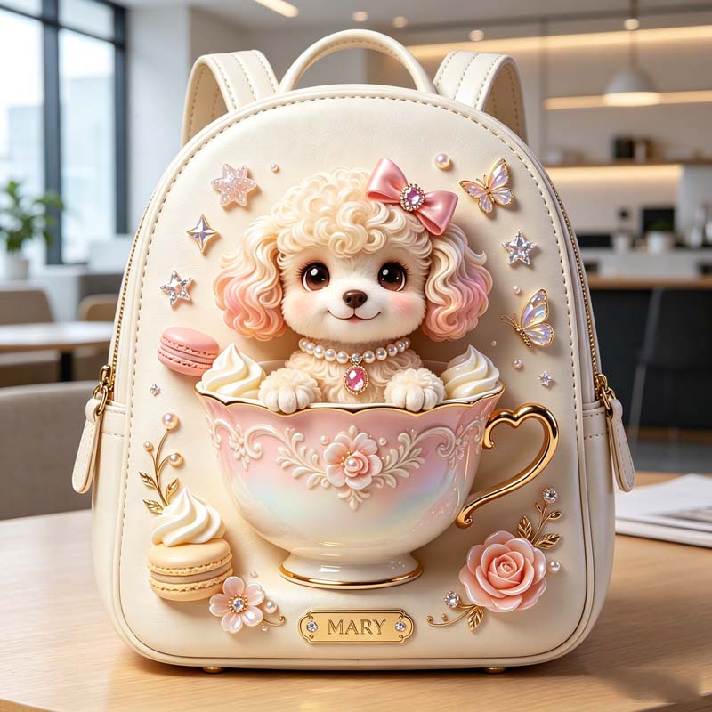 uilot.com Facebook ad: Personalized teacup dog backpack