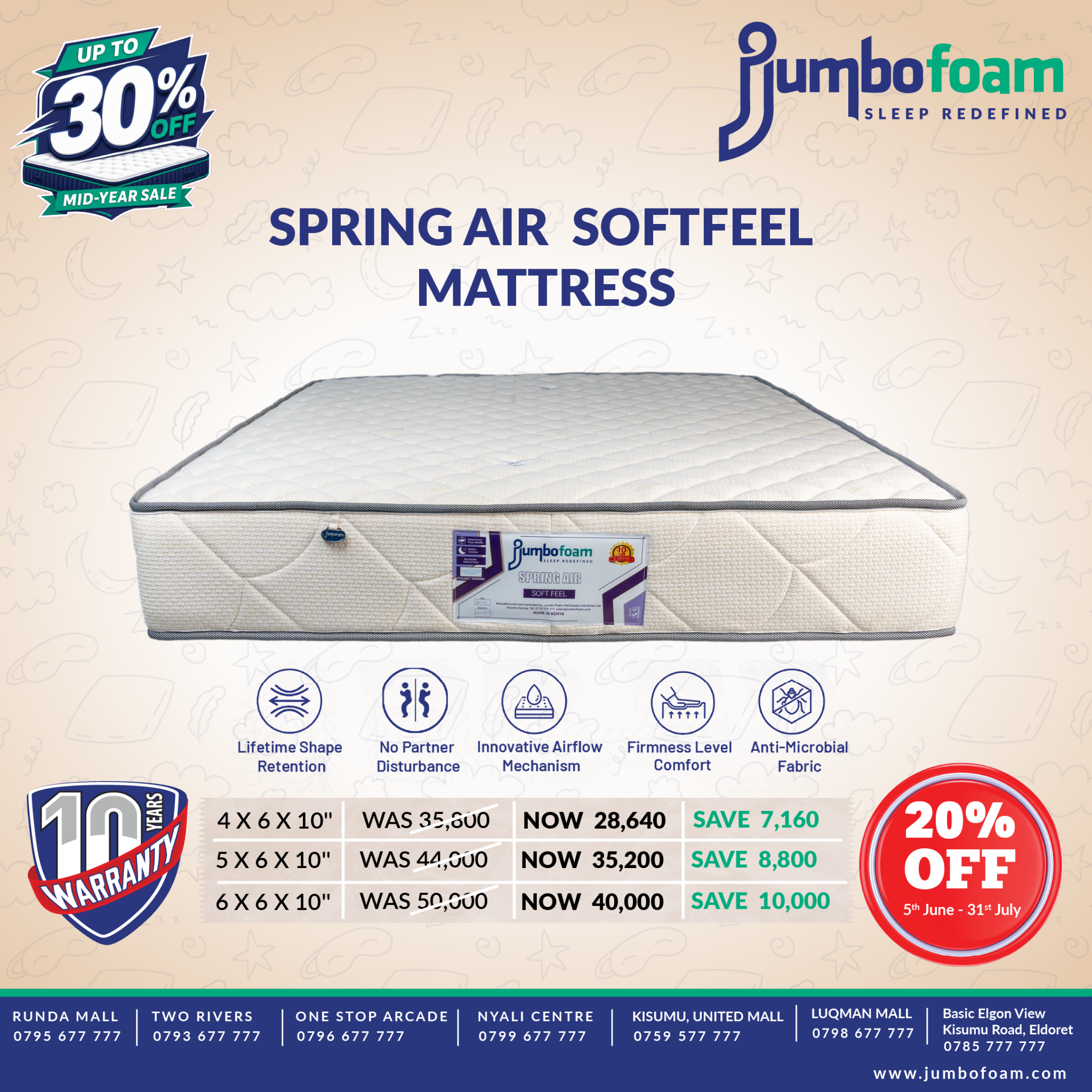 Jumbo Foam Mattresses Industries Limited Facebook ad
