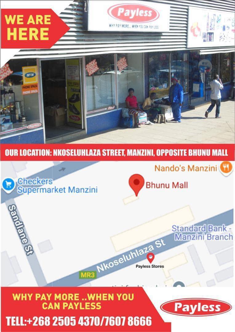 Payless Stores Manzini SD Facebook ad: We specialize on Fabrics, Schools Uniforms, Stationery…