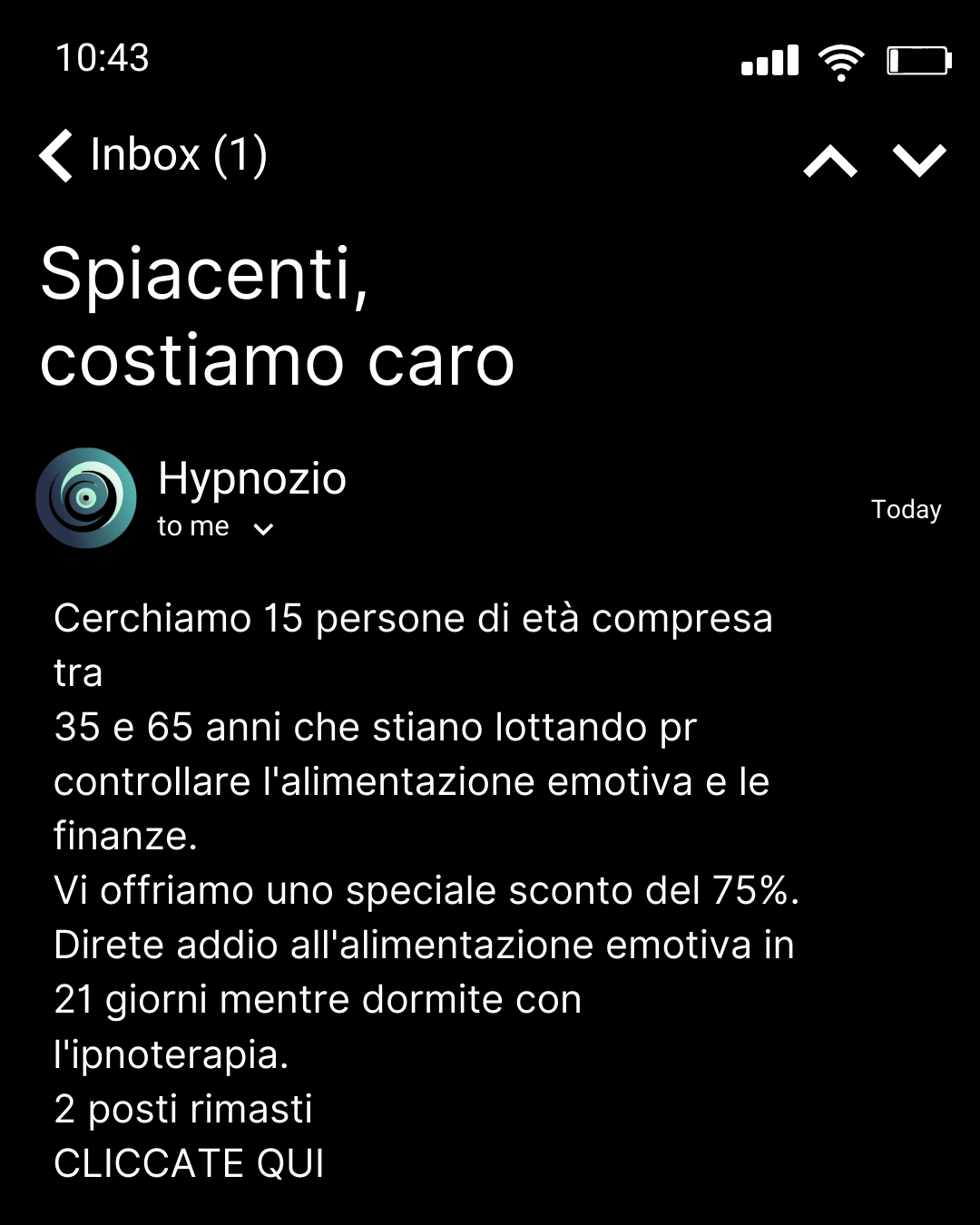 Hypnozio: power of hypnotherapy Facebook ad