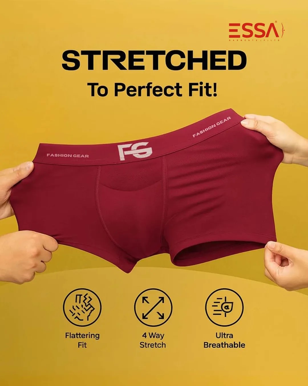 ESSA Facebook ad: Comfort That Lasts All Day