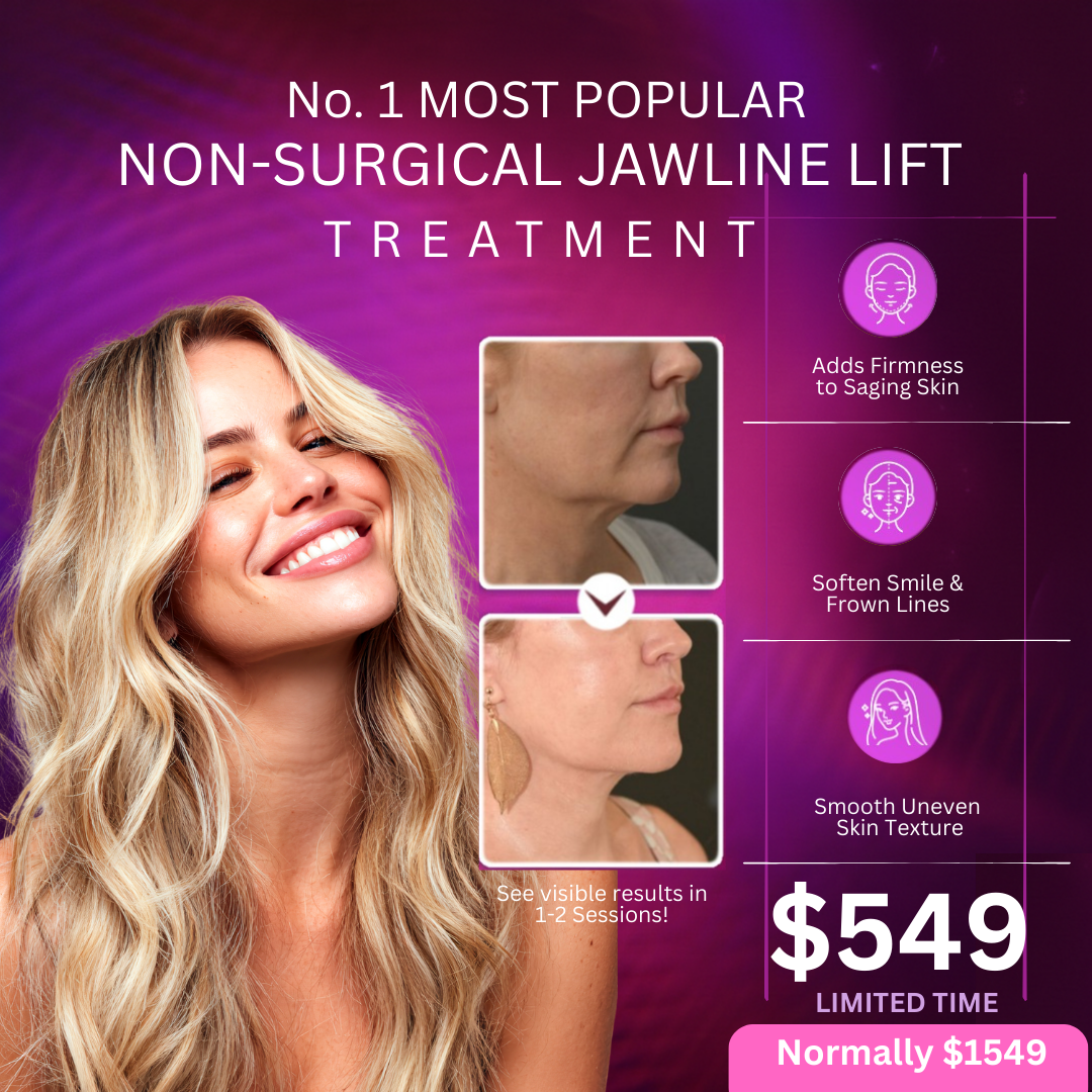 NJOY Restored Health and Aesthetics Facebook ad: Try our Non-Surgical Jawline Lift