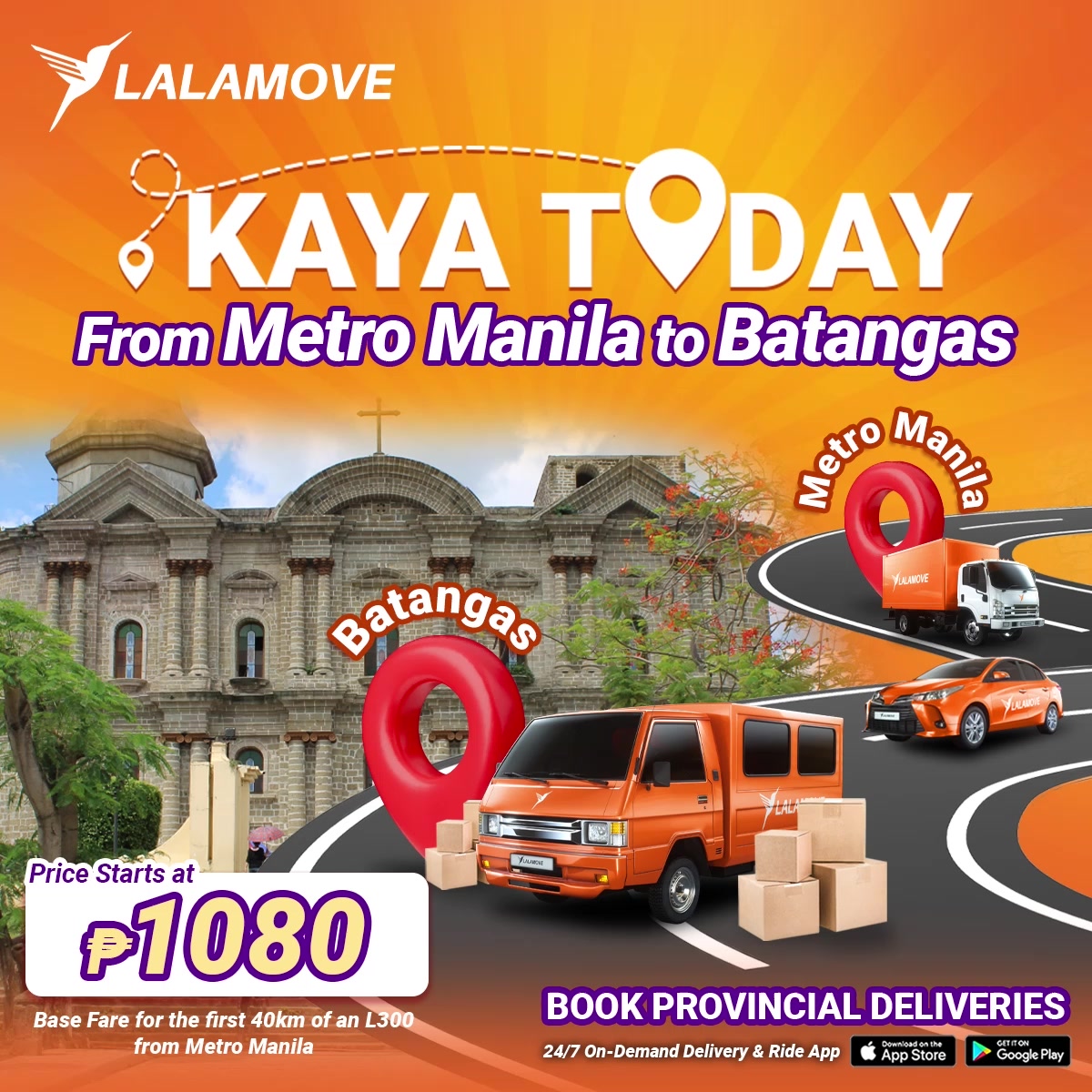 Lalamove Facebook ad: Kaya Today ang Long Distance Delivery