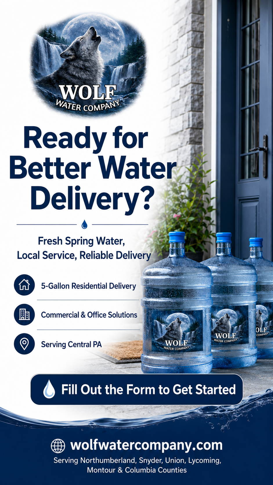 Wolf Water Company Facebook ad from Jul 1, 2026