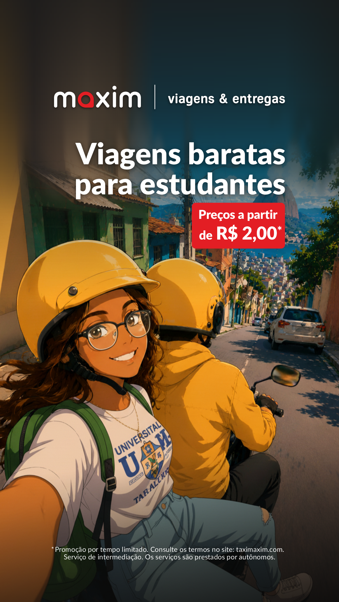 Maxim - viagens & entregas. Brasil Facebook ad from May 18, 2026