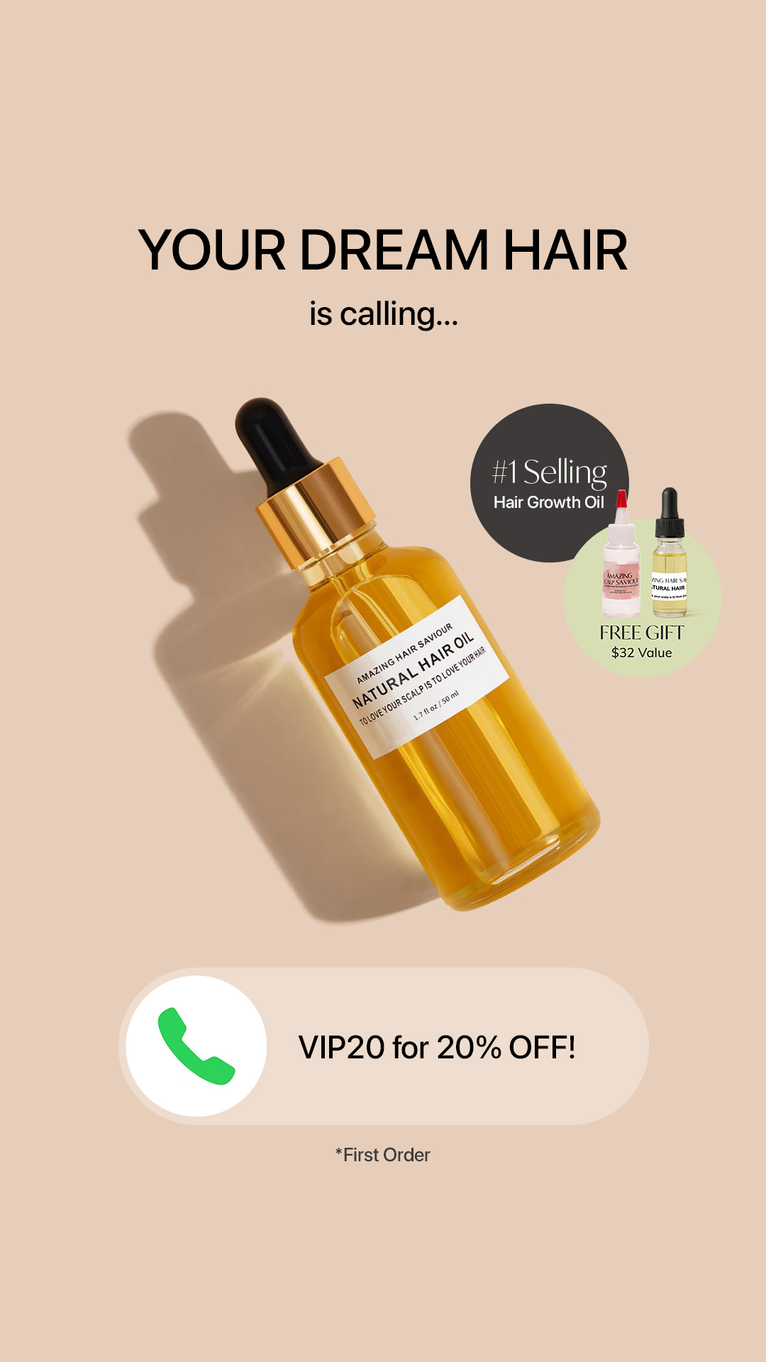 Amazing Hair Saviour Facebook ad