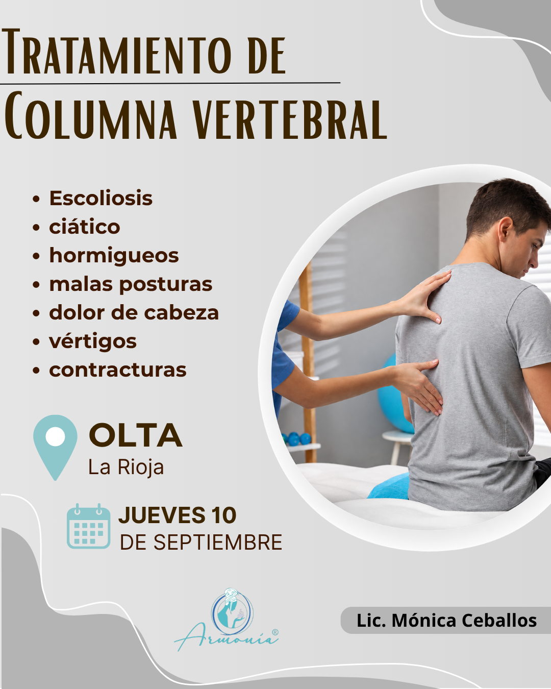 Armonia Estetica y Quiropraxia Facebook ad: Reserva tu turno en Olta de La Rioja