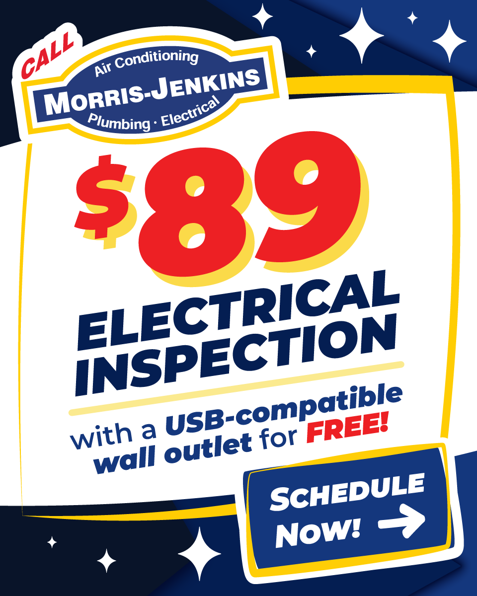 Morris-Jenkins Facebook ad: USB Outlet FREE with Safety Inspection