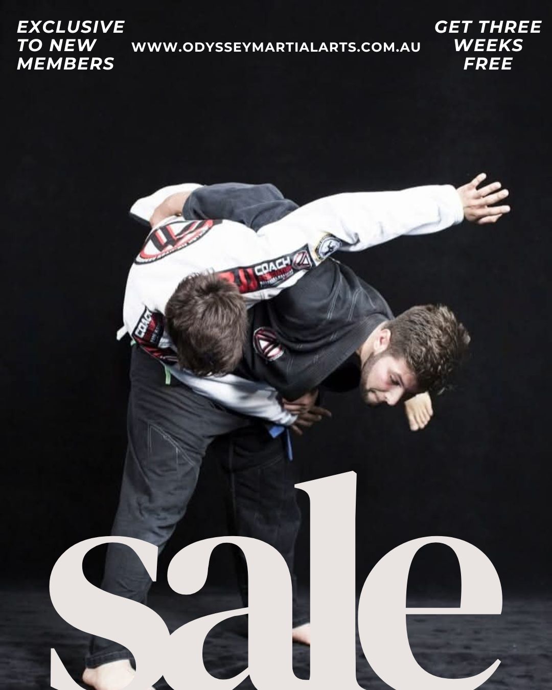 Odyssey Martial Arts Facebook ad: JOIN TODAY AND GET 3 WEEKS FREE