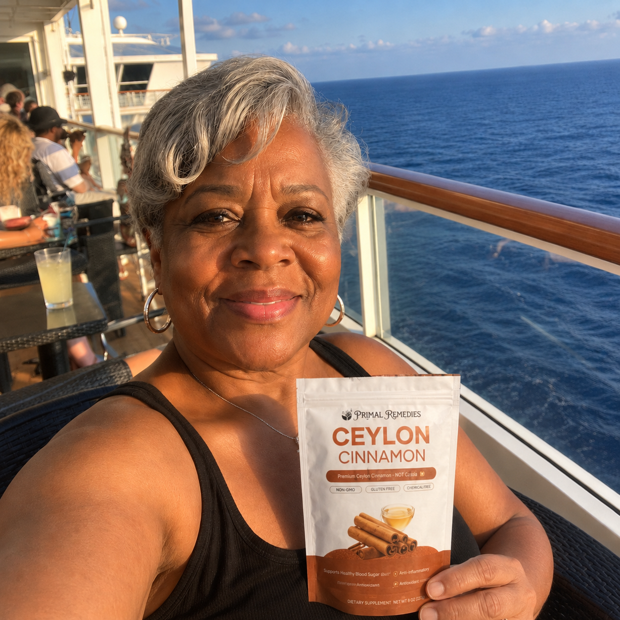 Deborah Washington Facebook ad: Ceylon Cinnamon 7200mg Equivalent with MCT Oil