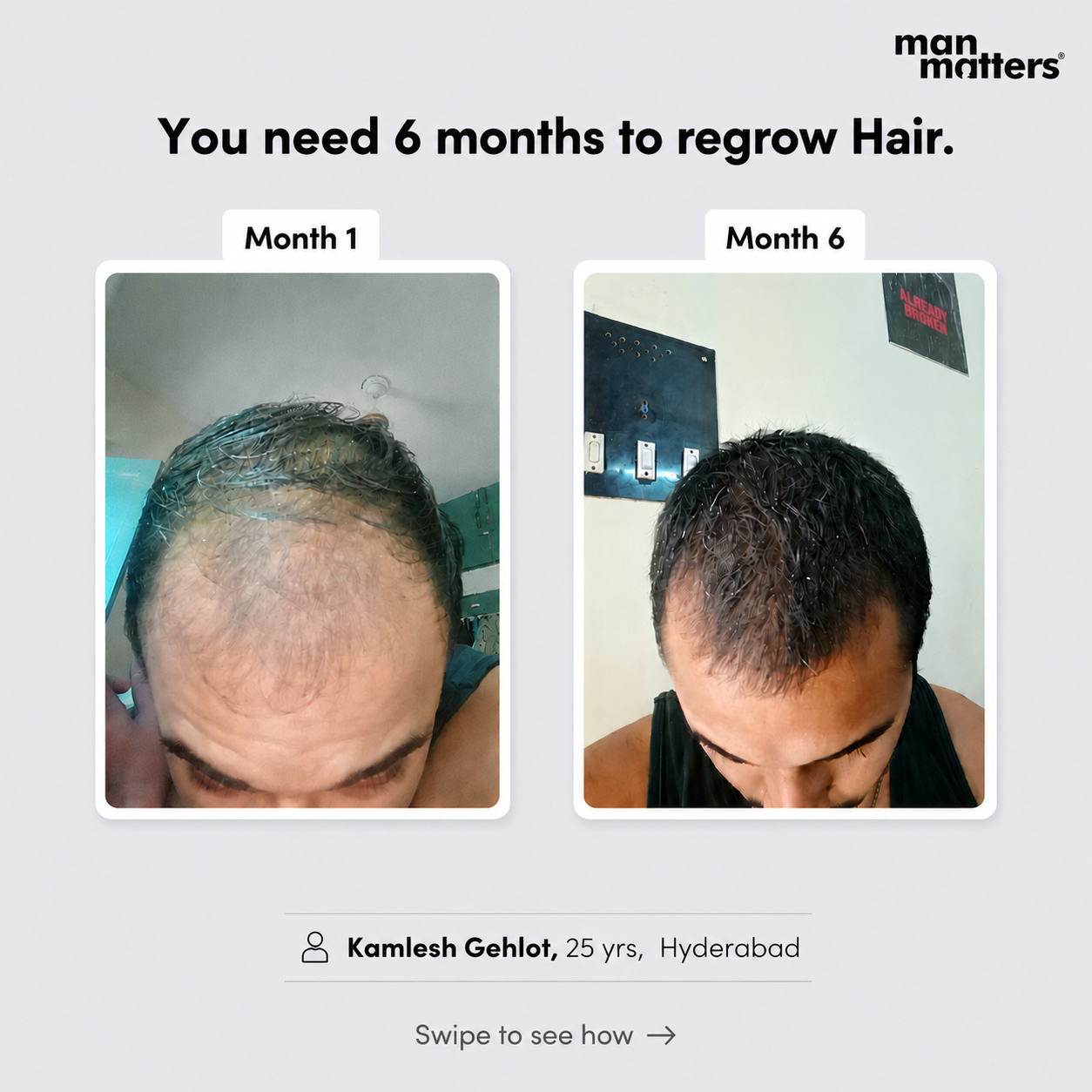 Hair Matters by Man Matters Facebook ad