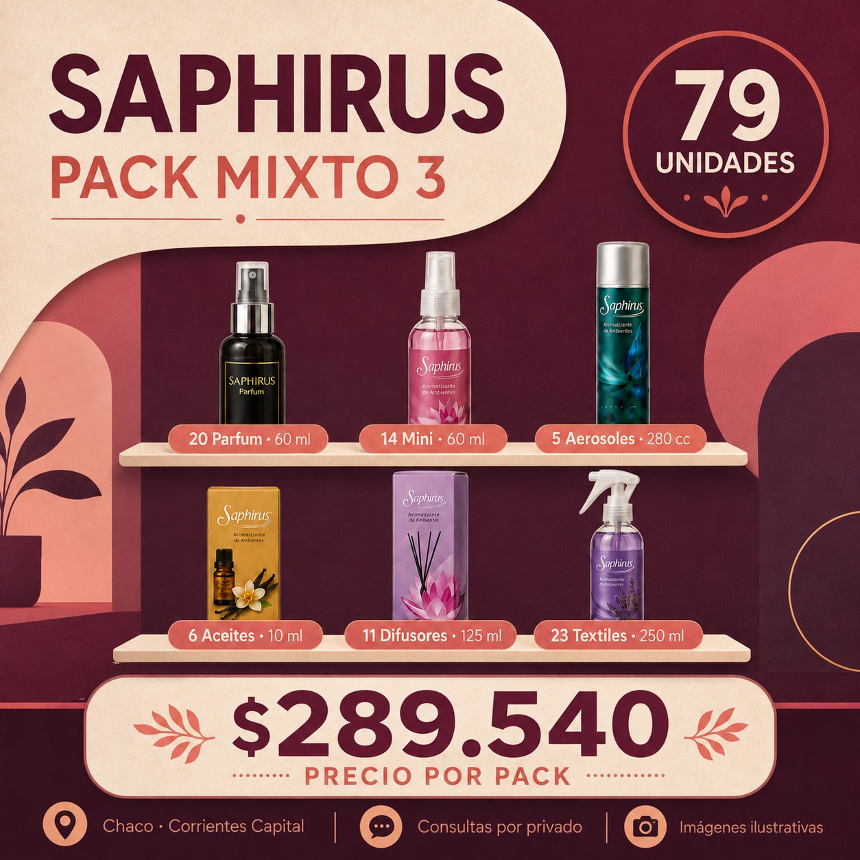 Patricia Montes de Dosso Facebook ad: Venta Lote De Productos SAPHIRUS