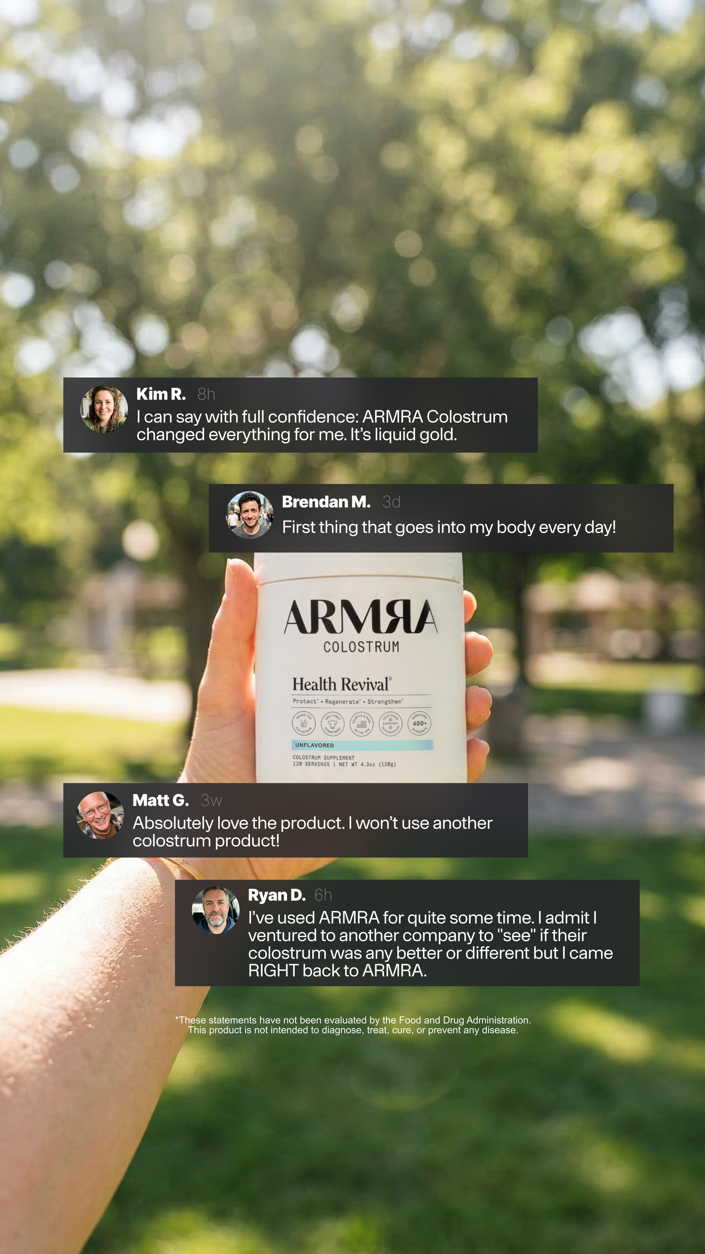 ARMRA Facebook ad
