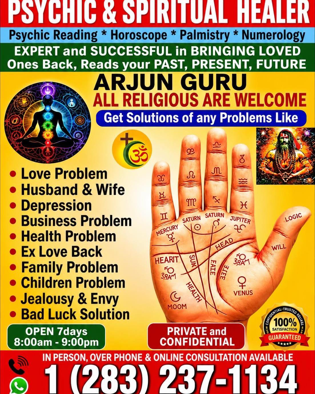 Psychic and Spiritual center Facebook ad