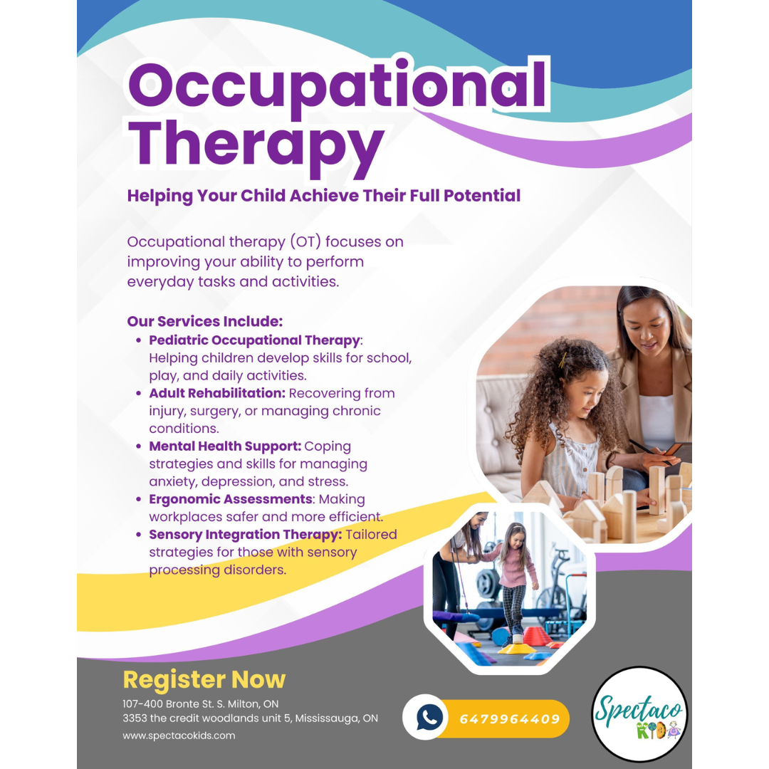 Spectacokids Facebook ad: Occupational Therapy Services