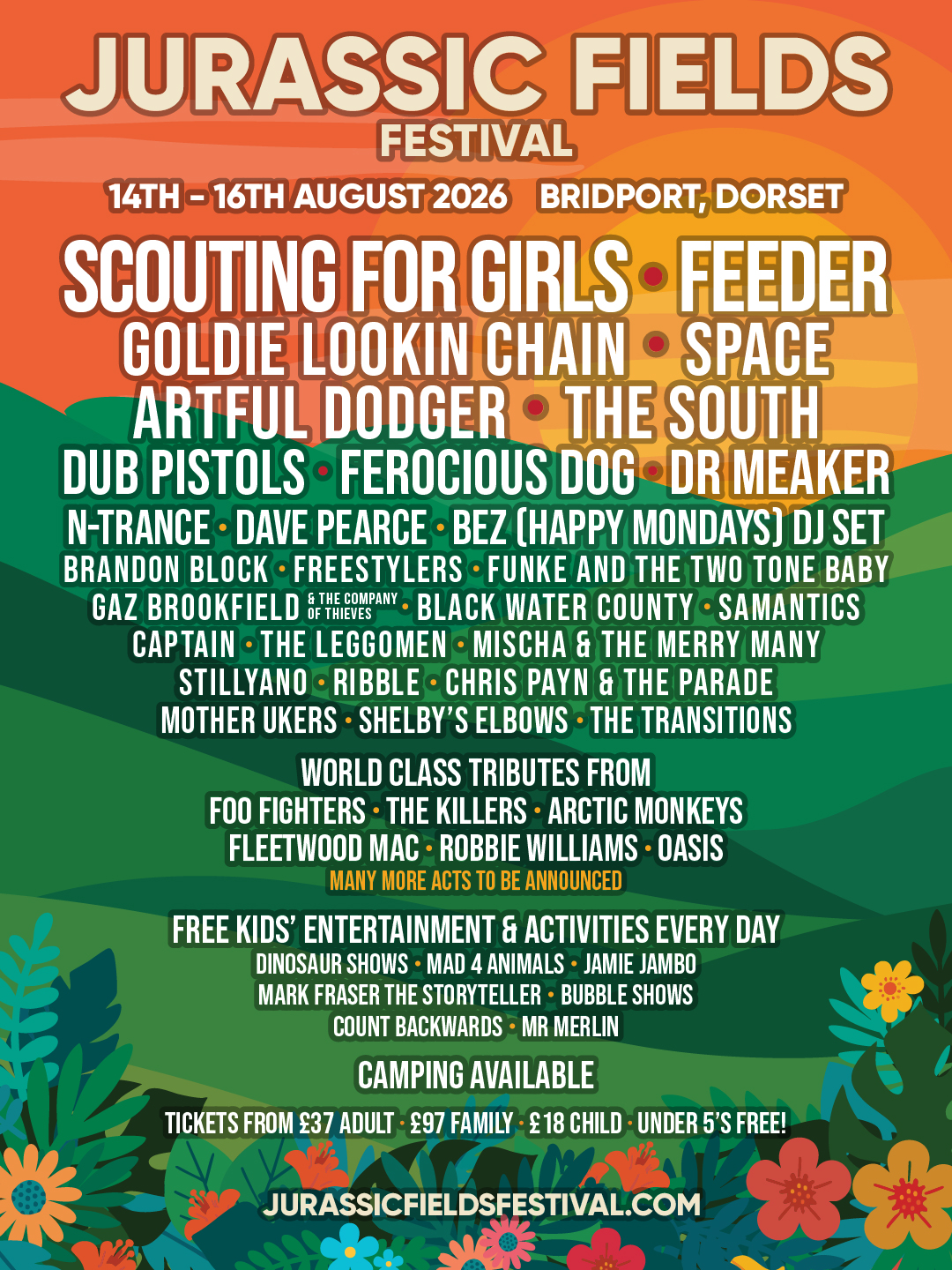 Jurassic Fields Music Festival Facebook ad