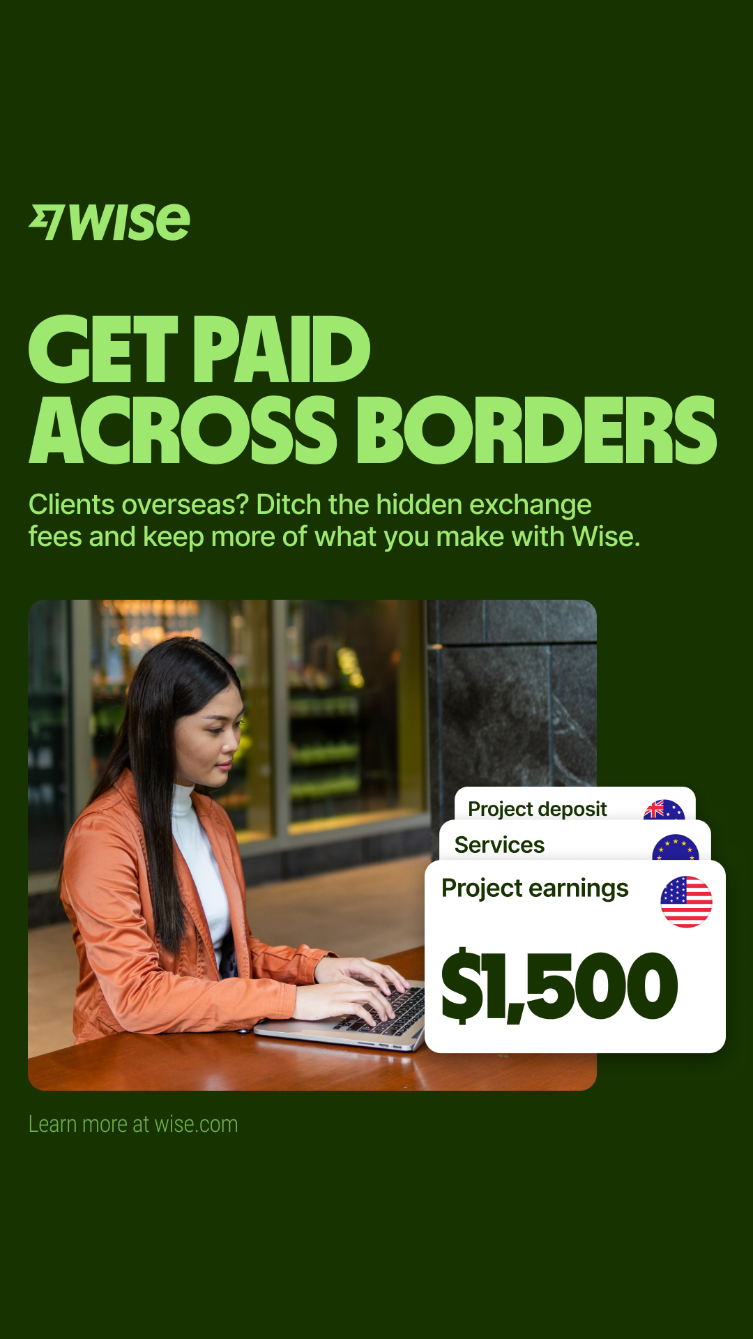 Wise Facebook ad