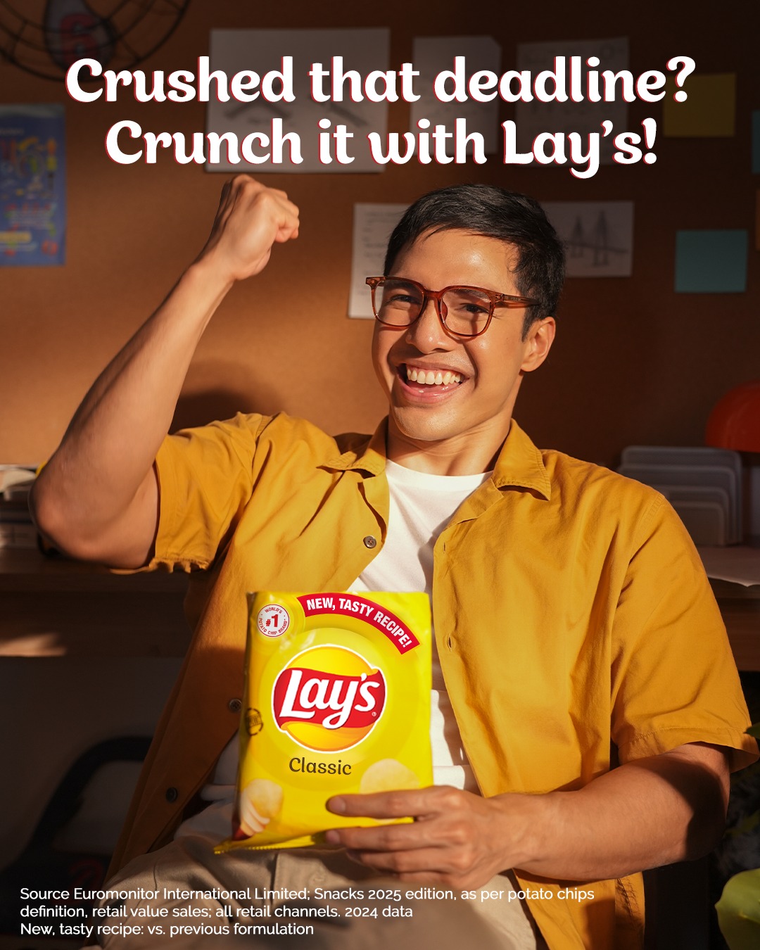 Lay's Philippines Facebook ad: Crushed that all-nighter to meet a deadline?