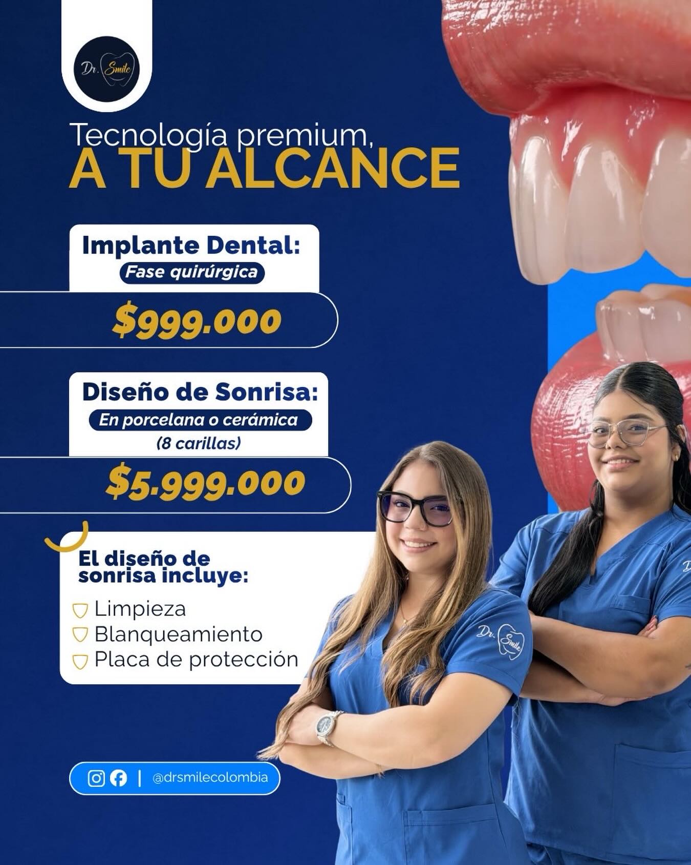 Dr. Smile Colombia Facebook ad