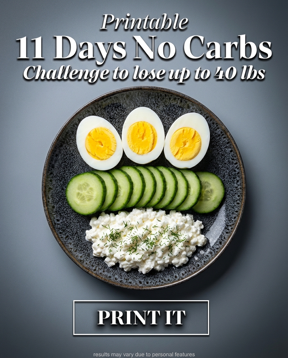 No Carbs Challenge Facebook ad