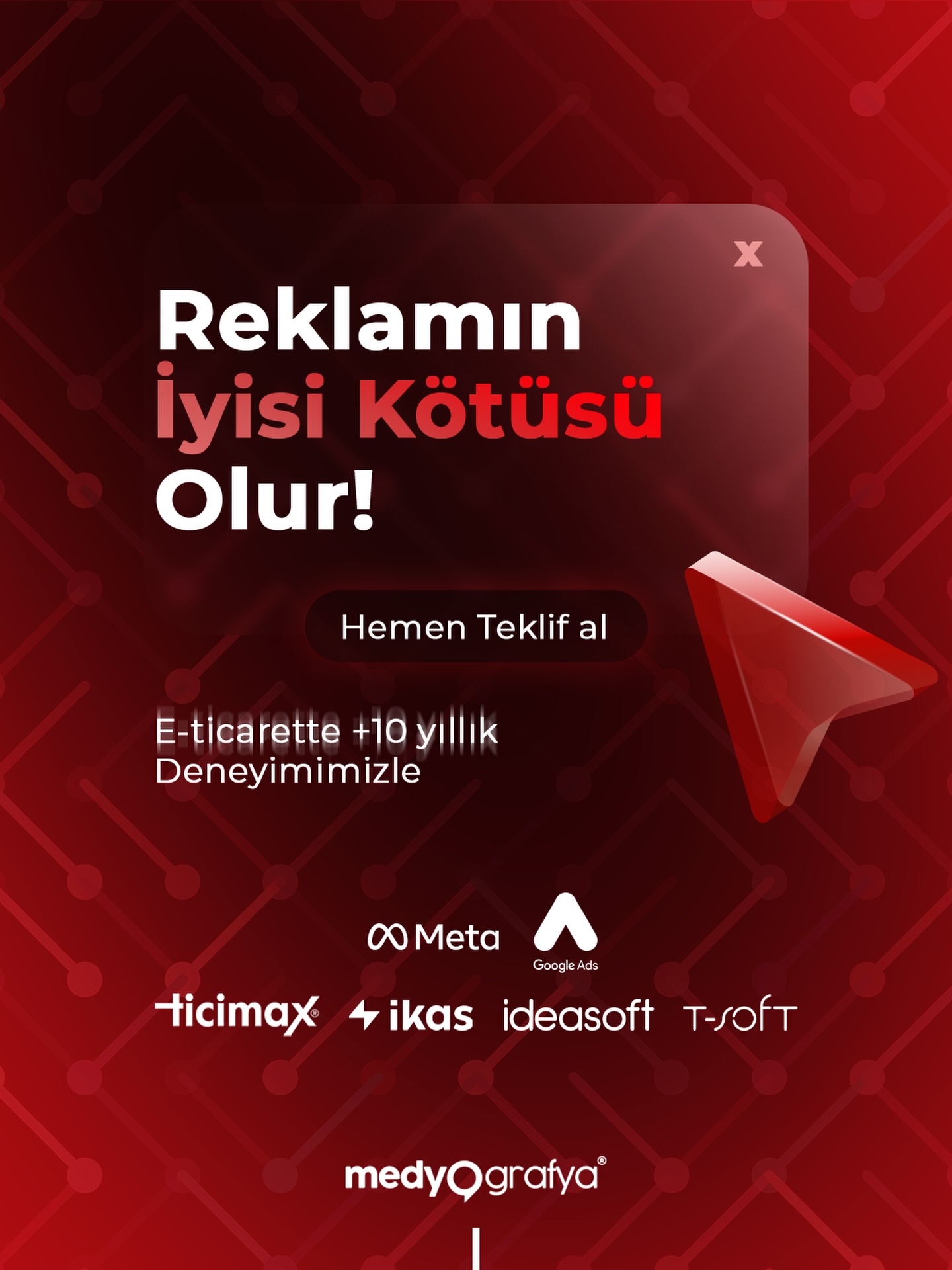 Medyografya Facebook ad: Reklamın iyisi işinizi büyütür, kötüsü ise sadece bütçenizi…