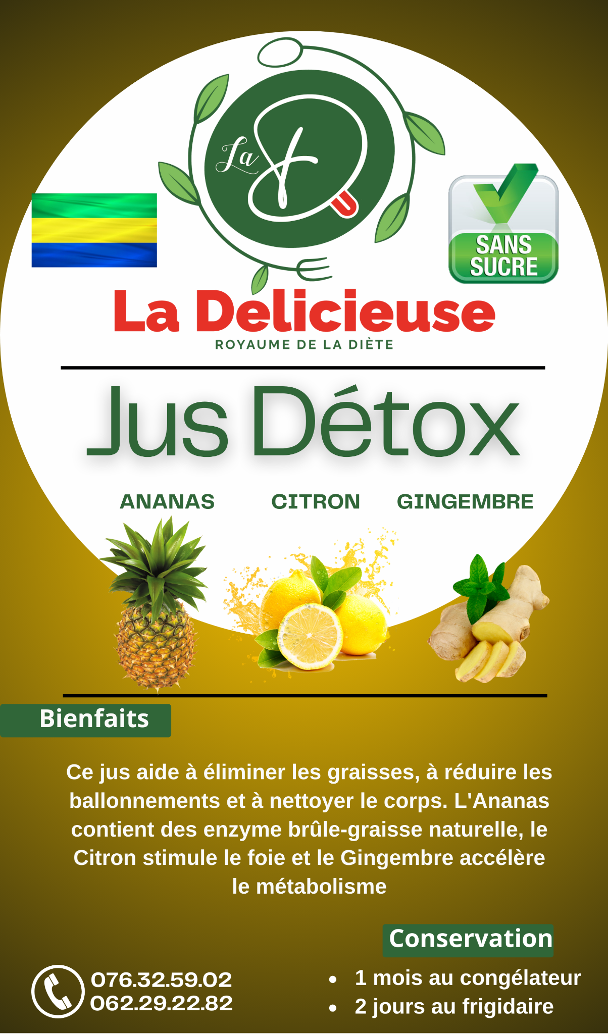 La Délicieuse Diète Facebook ad: Nos 10 jus Détox, 10 Bienfaits.