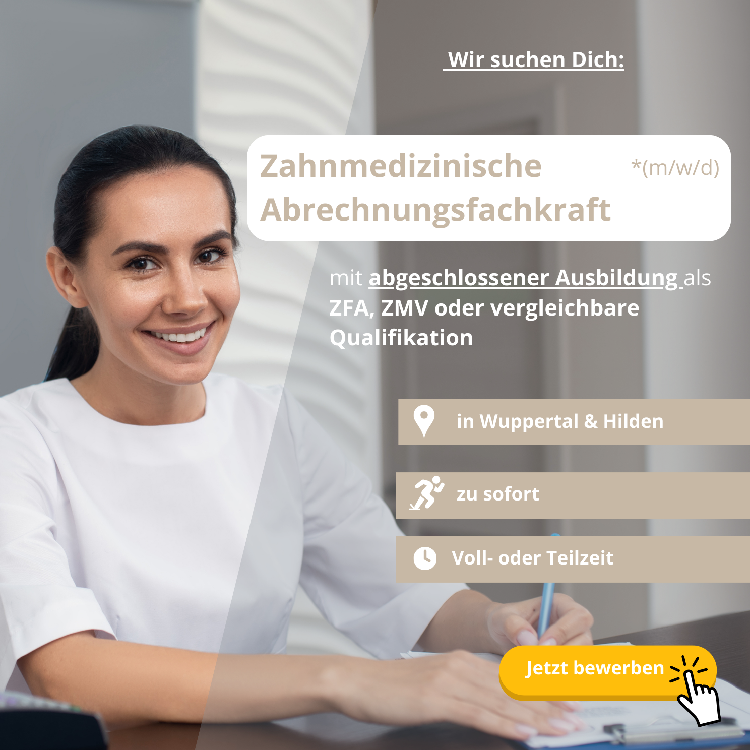 Marie Dent Facebook ad: Finde heraus ob es Wert ist deinen Job zu wechseln