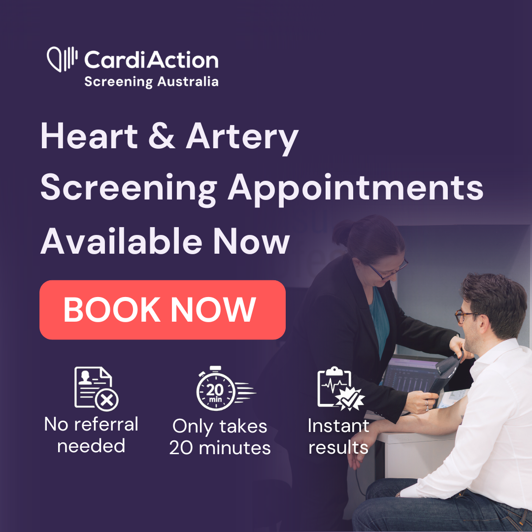 CardiAction Screening Australia Facebook ad: Appointments Available Now
