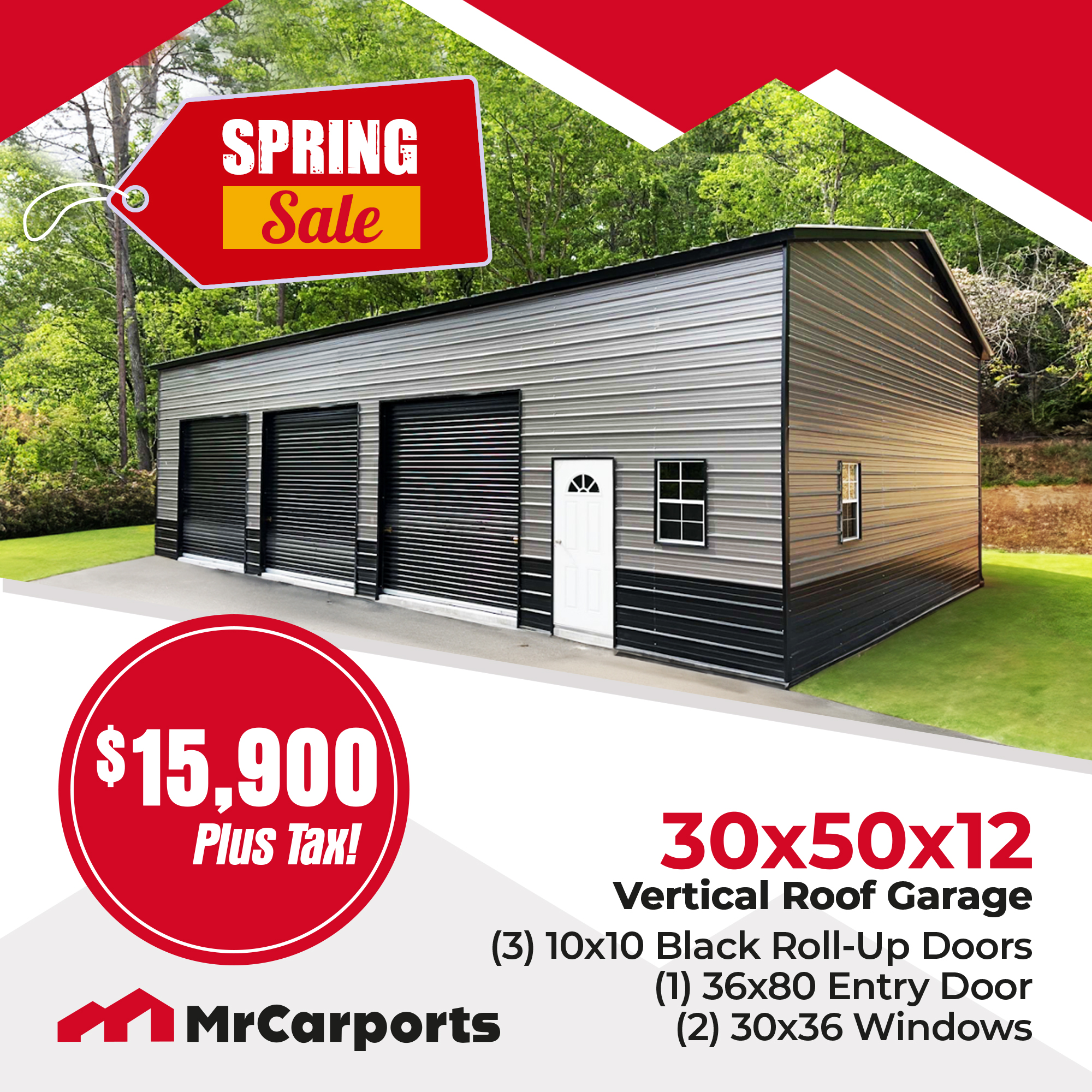 Mr Carports Facebook ad: Spring SALE