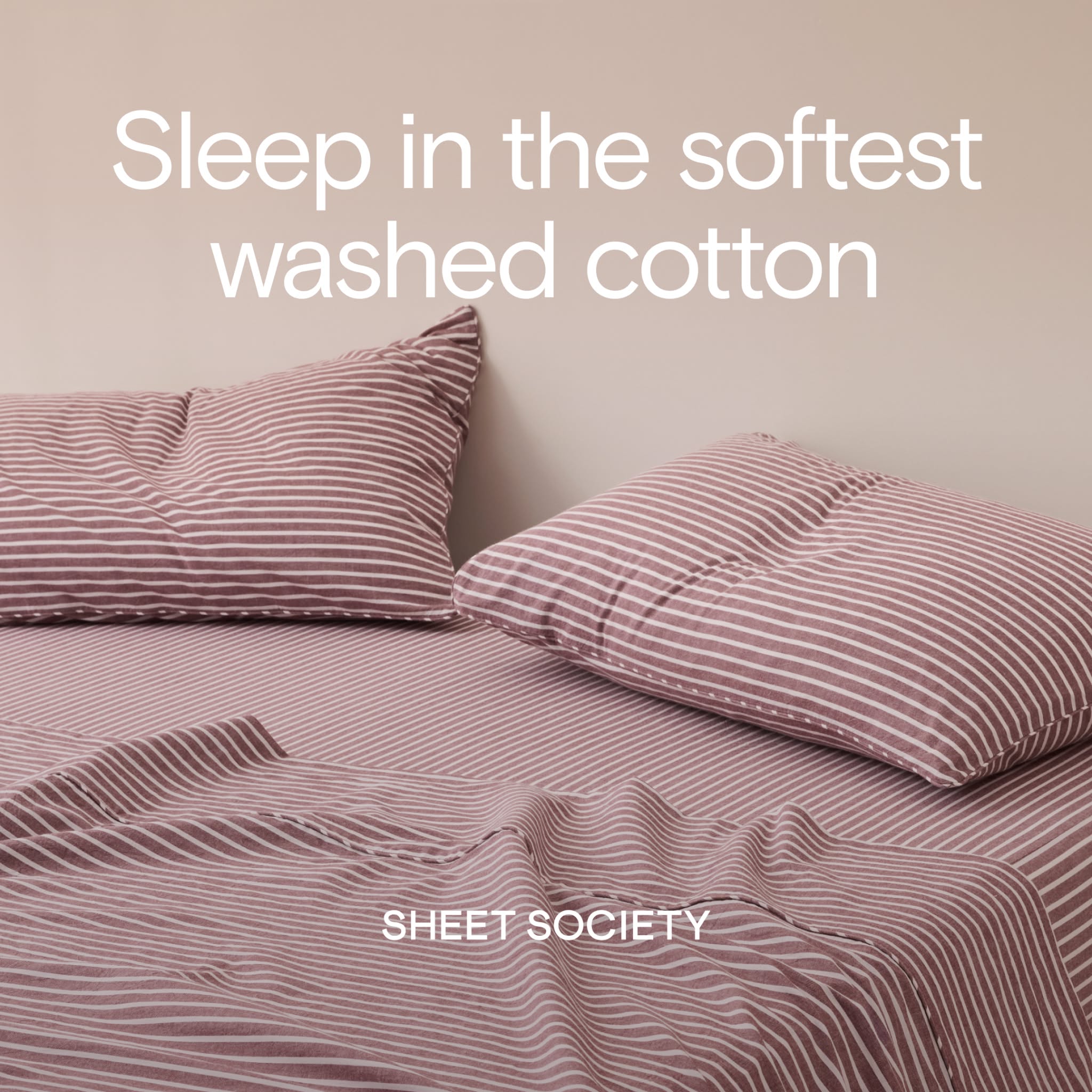 Sheet Society Facebook ad