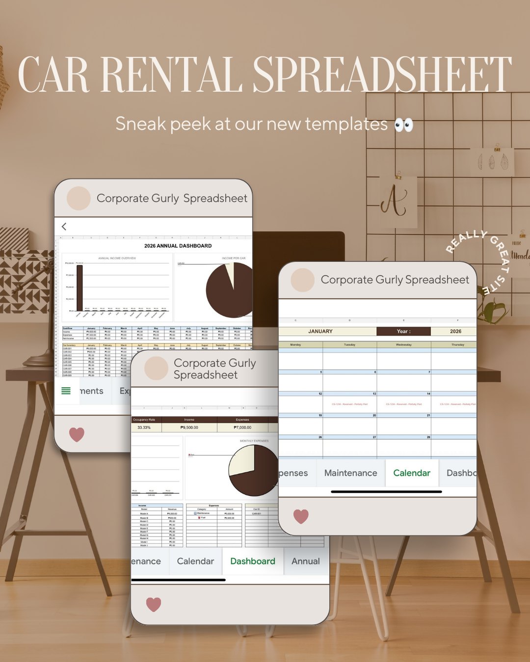 Corporate Gurly Spreadsheet Facebook ad