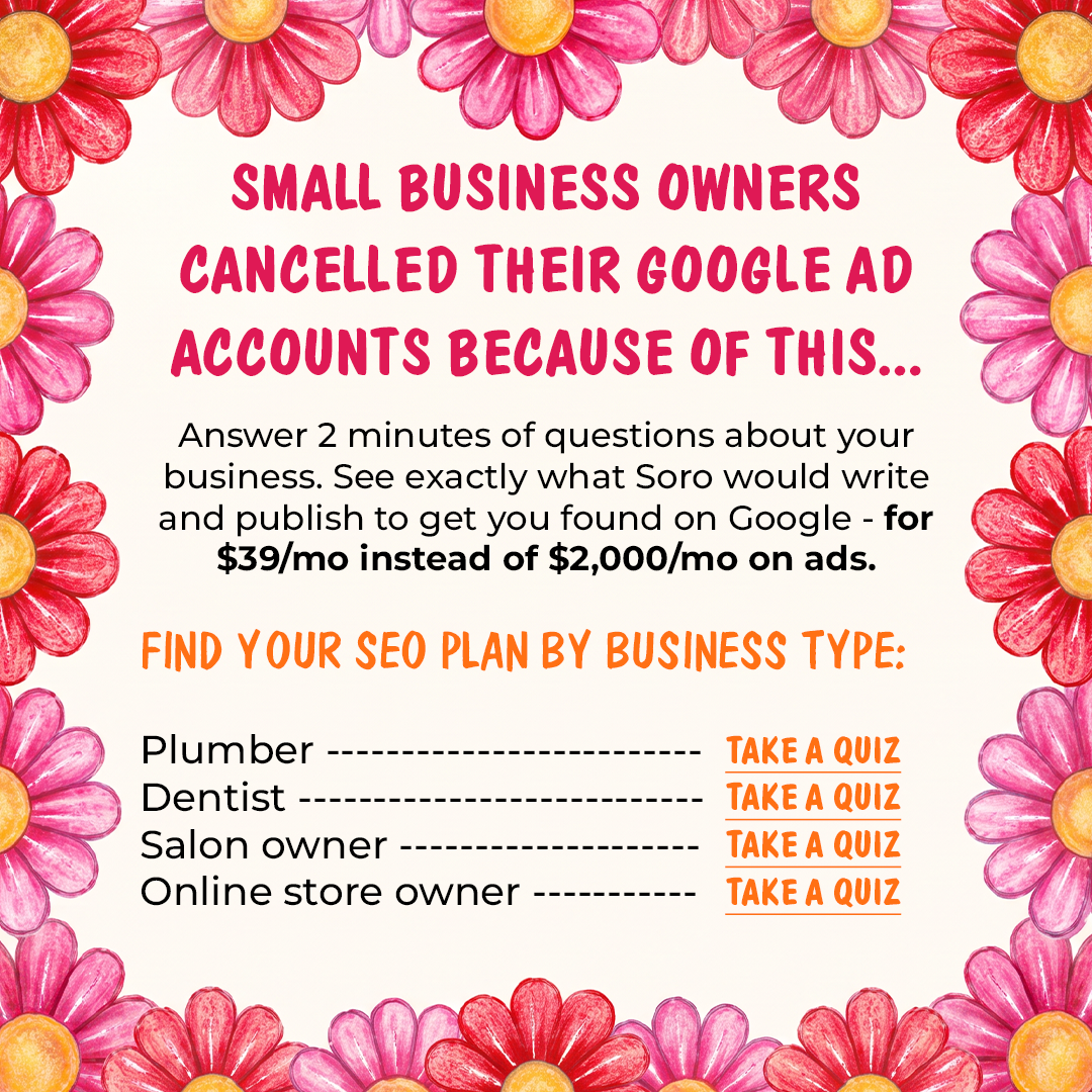Soro SEO Facebook ad