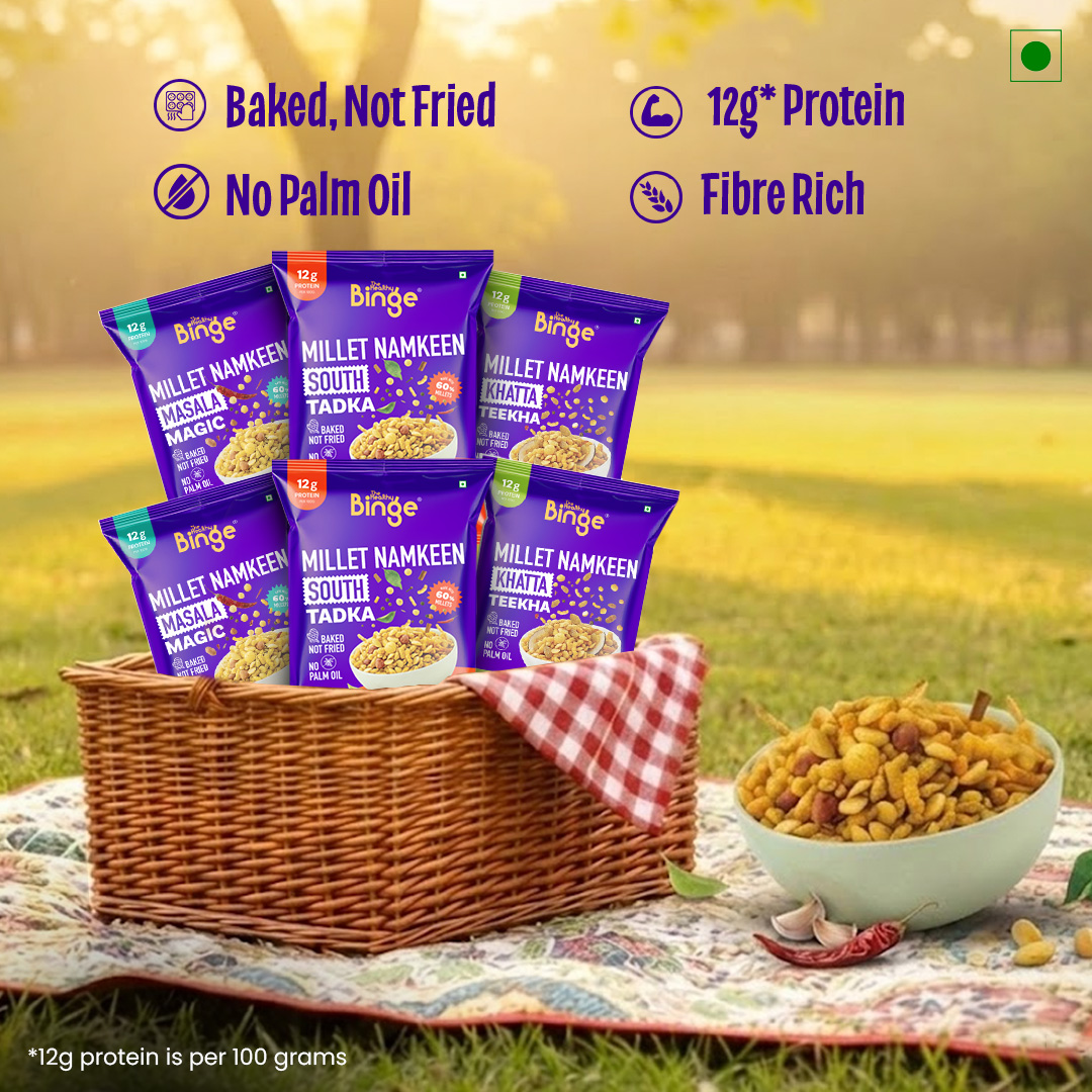 The_HealthyBinge Facebook ad: Why settle for oily namkeen when you can…