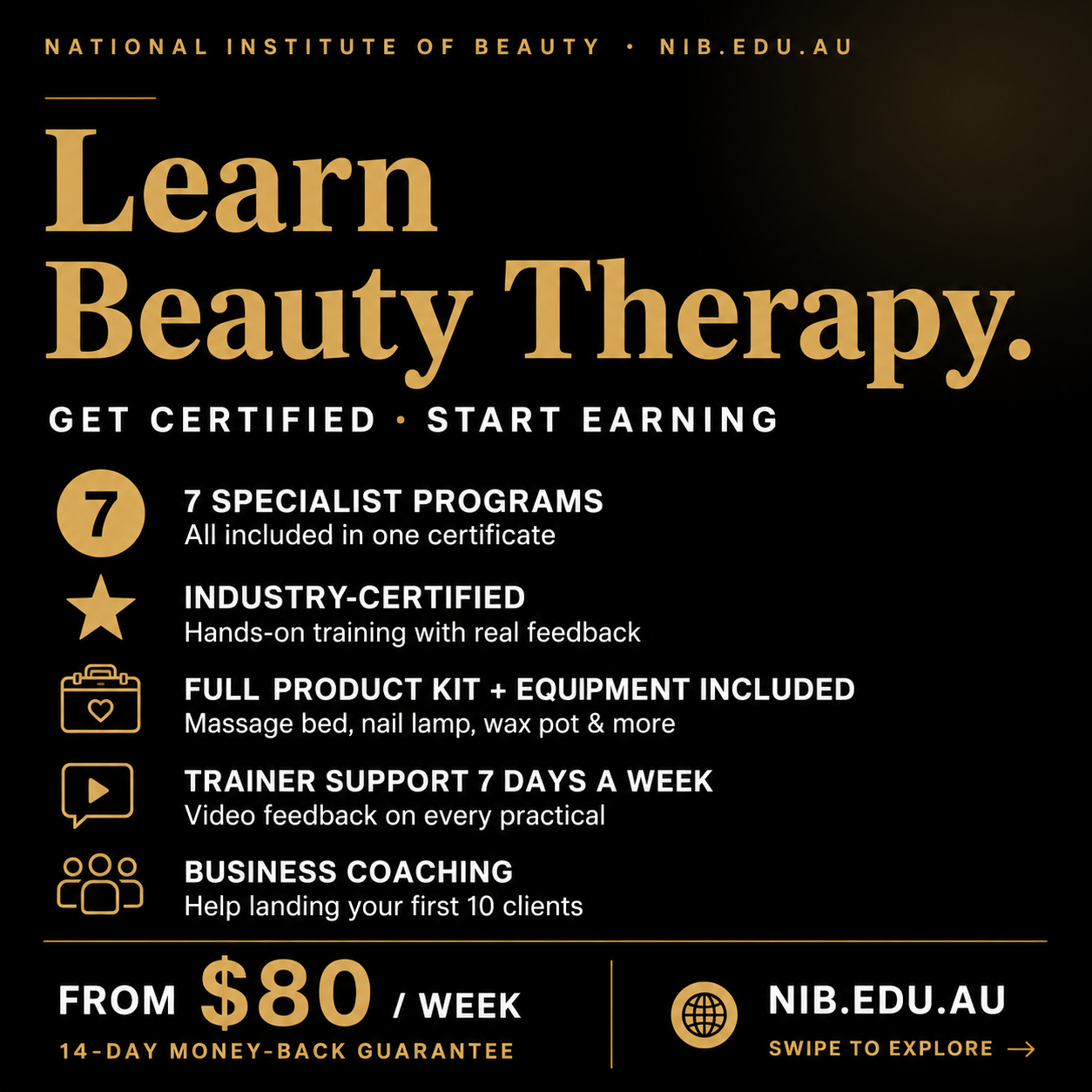 National Institute of Beauty Facebook ad