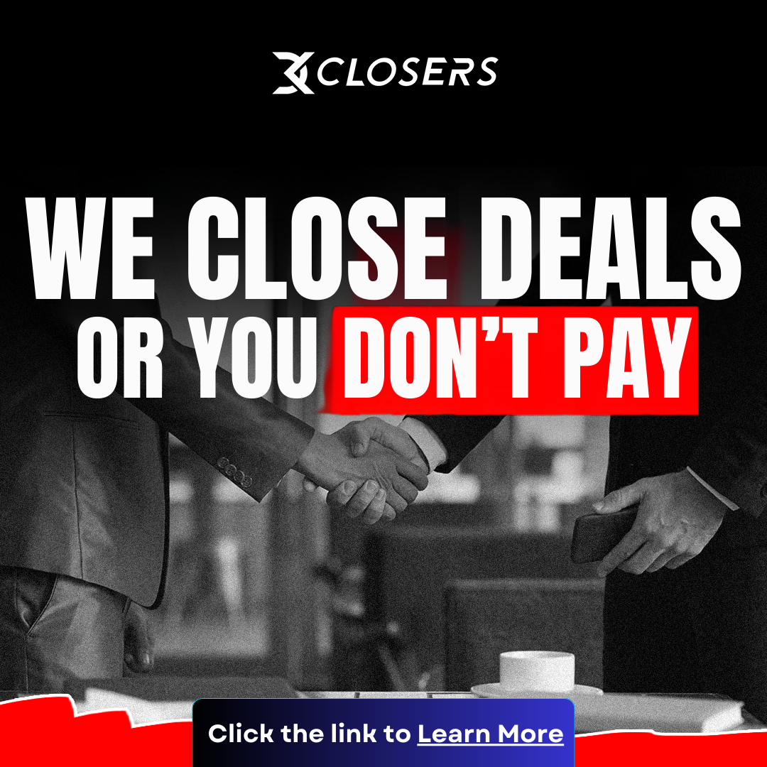 DK Closers Facebook ad: Our Closers Perform - Or You Don’t Pay