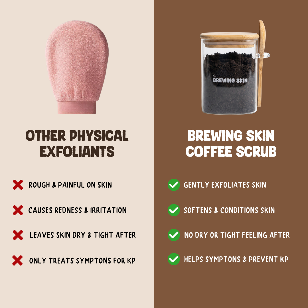 Brewing Skin Facebook ad: Two Ways To Exfoliate. One Feels Better.