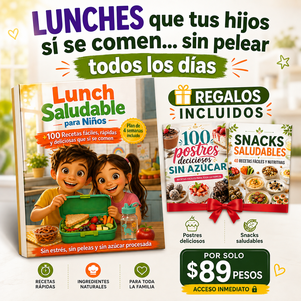 Dulce Modo on Facebook ad: ¿Se acabaron las ideas para preparar comidas saludables?