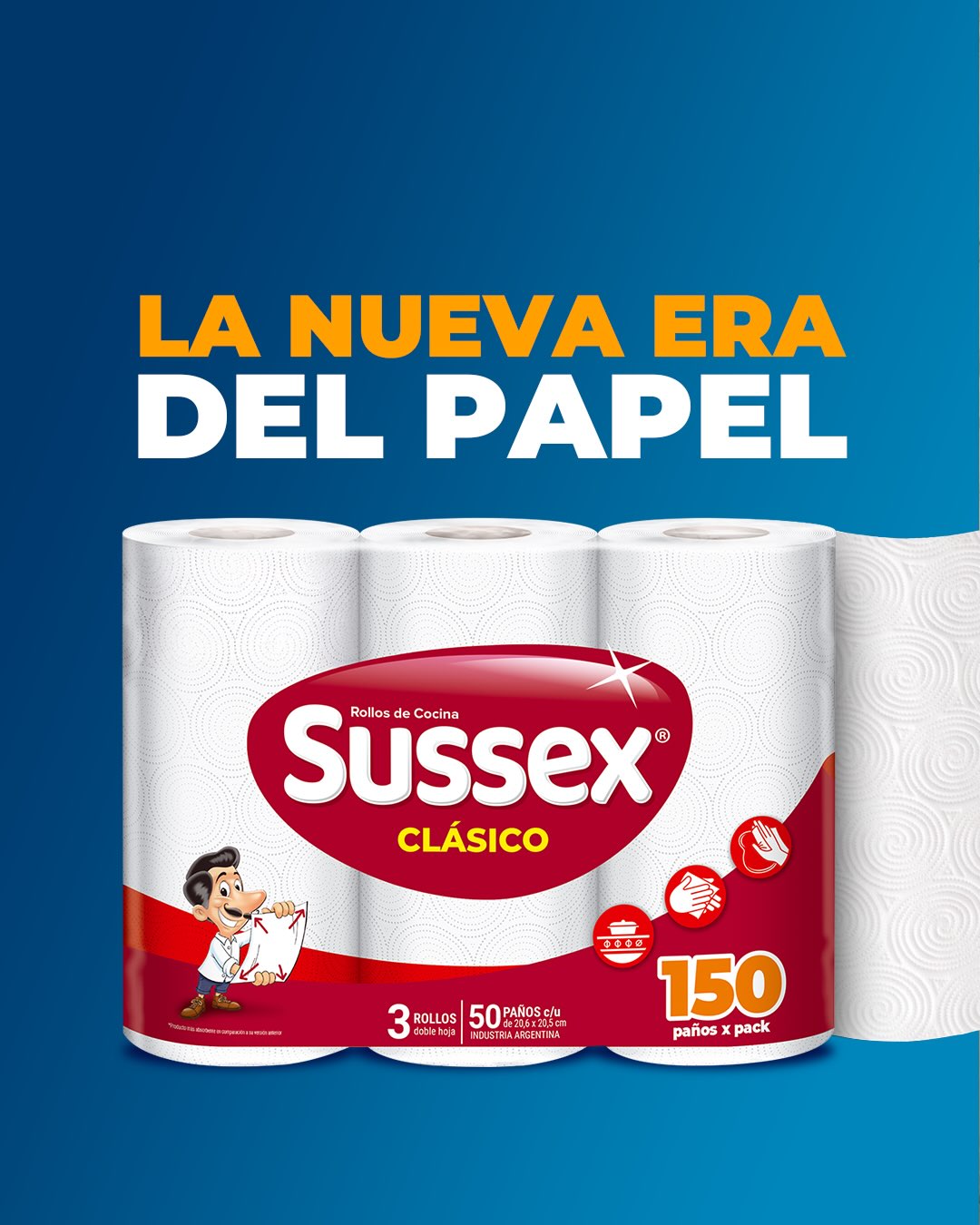 Sussex Argentina Facebook ad: Llegó la nueva era del papel.