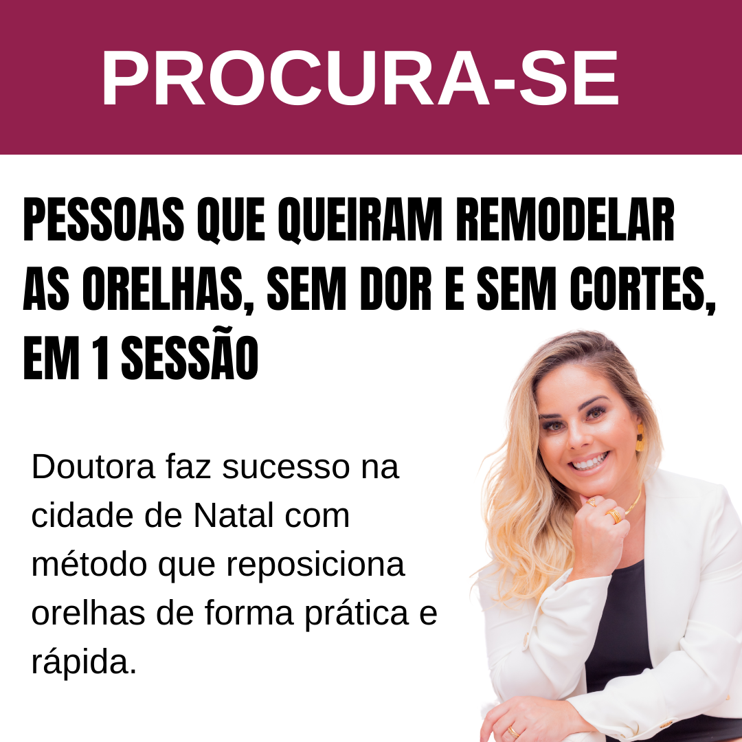 Clínica Beleza Cura - Paulyane Câmara Facebook ad: Descubra a Otomodelação: Adeus às Orelhas de Abano!