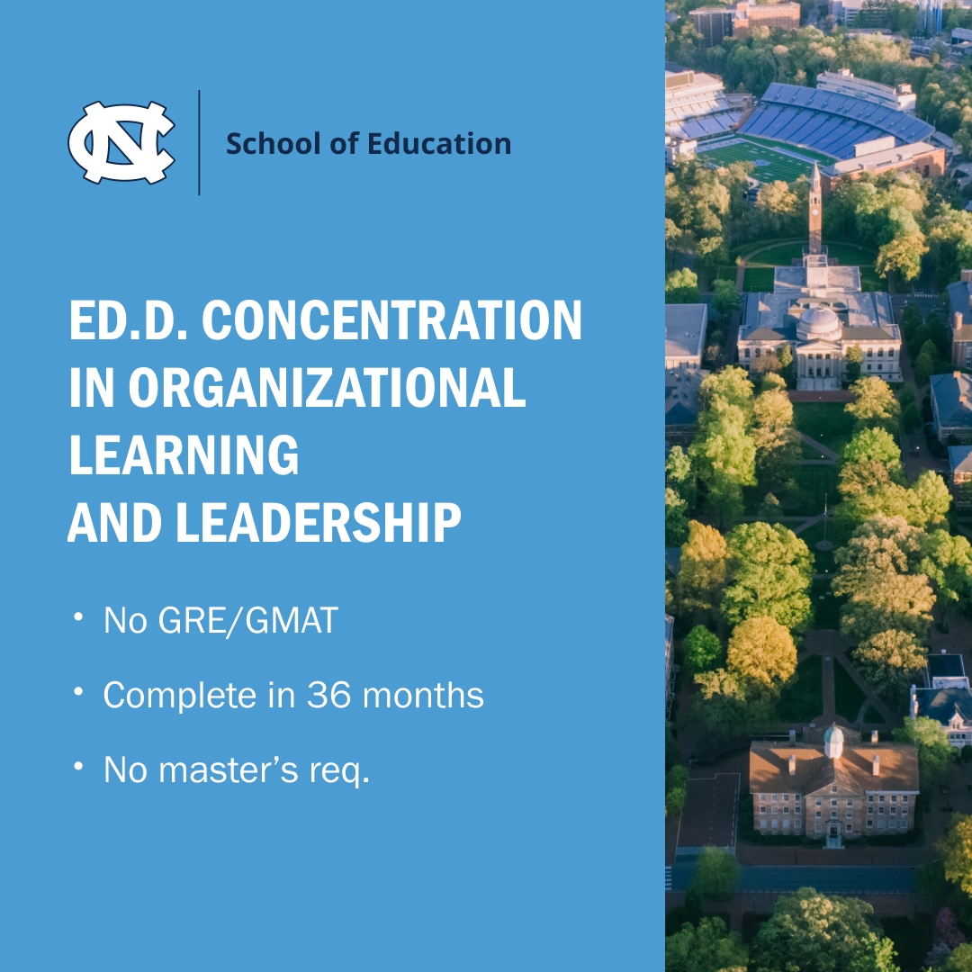 UNC School of Education Facebook ad: 36 Months, Part Time
