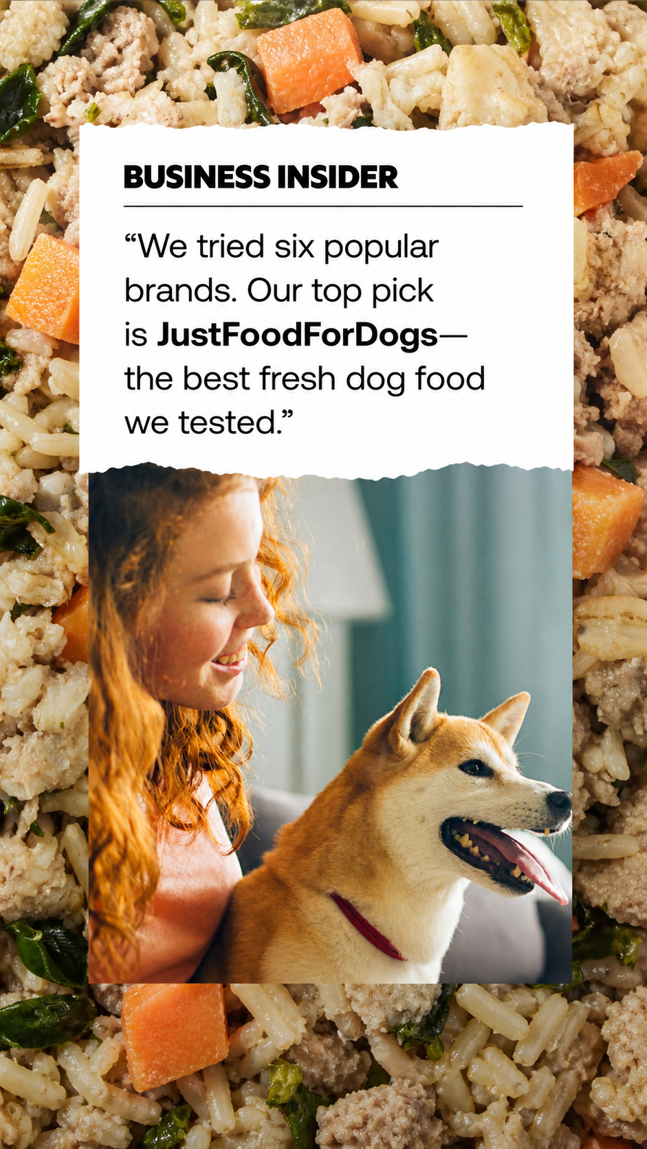 Just Food For Dogs Facebook ad