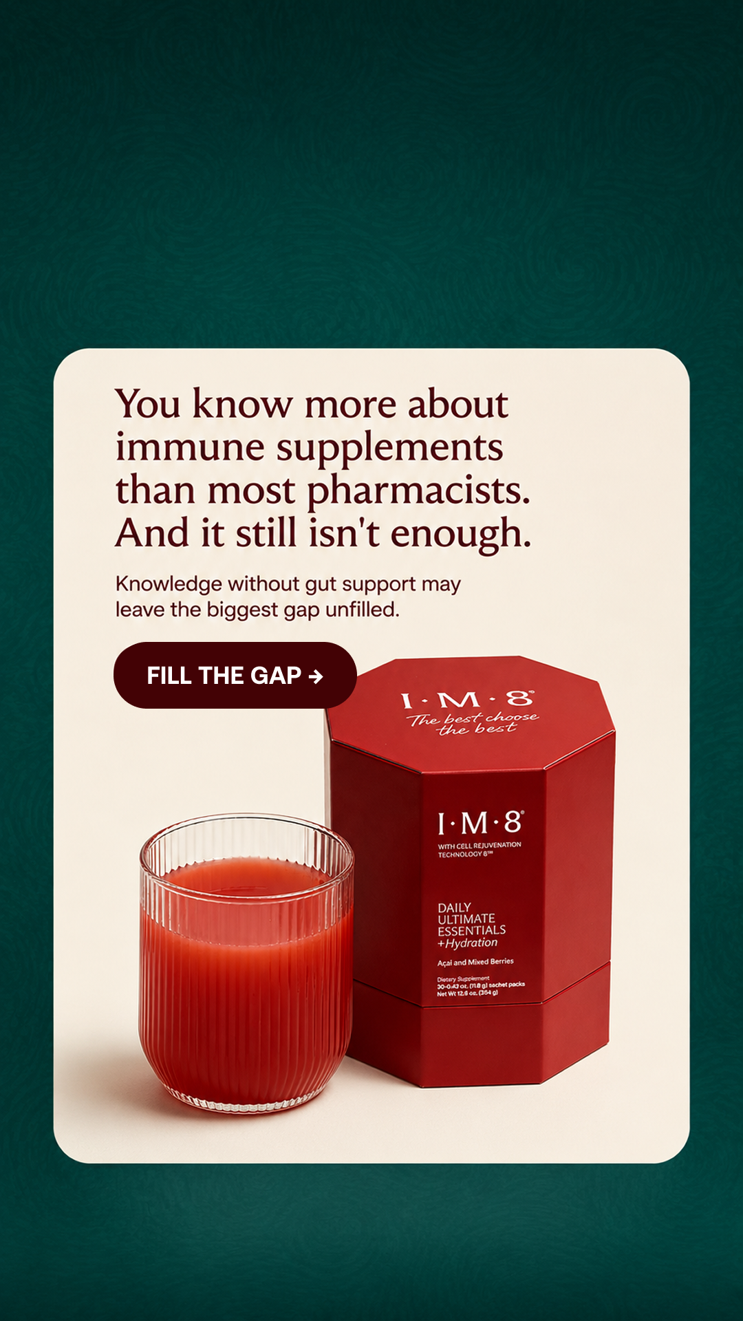 IM8 Health Facebook ad