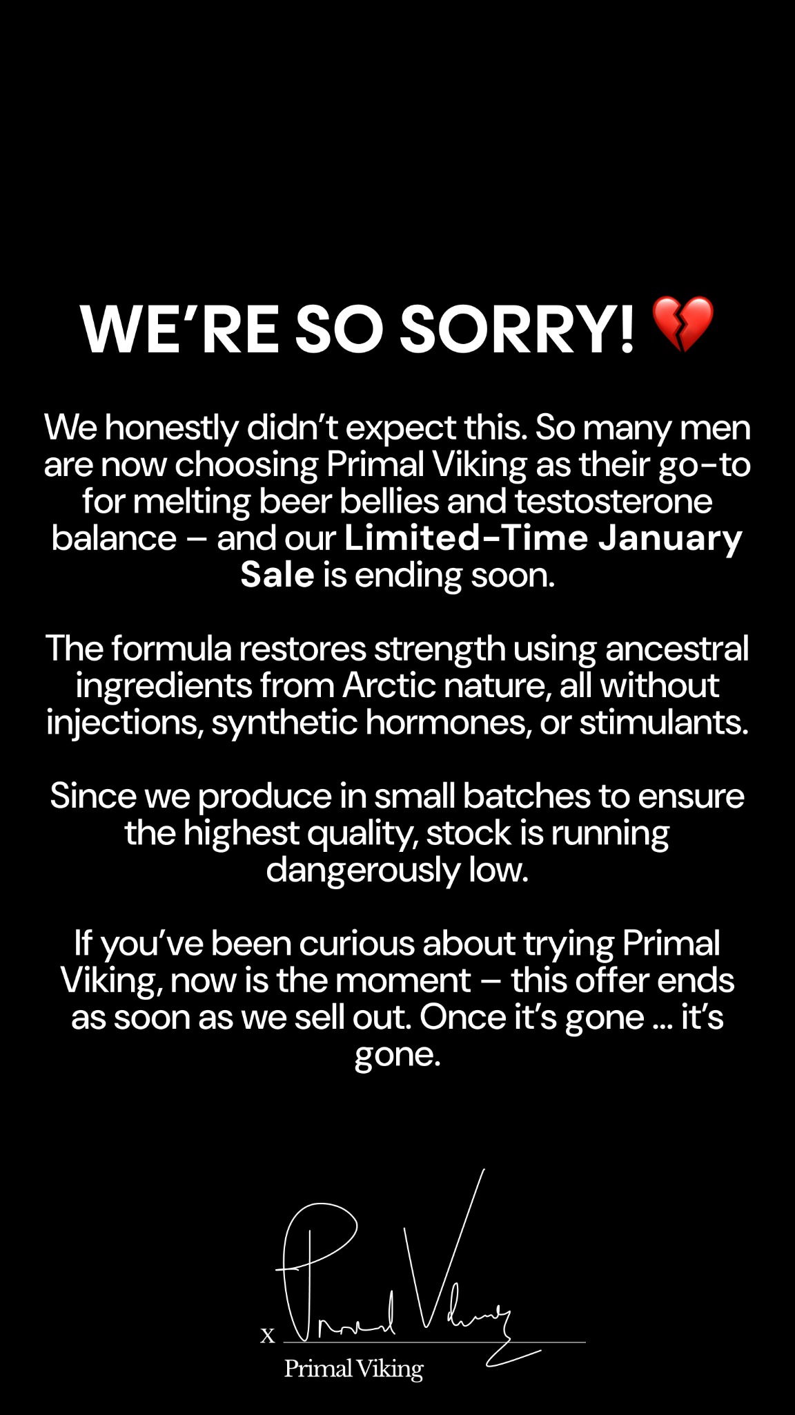 Primal Viking Facebook ad