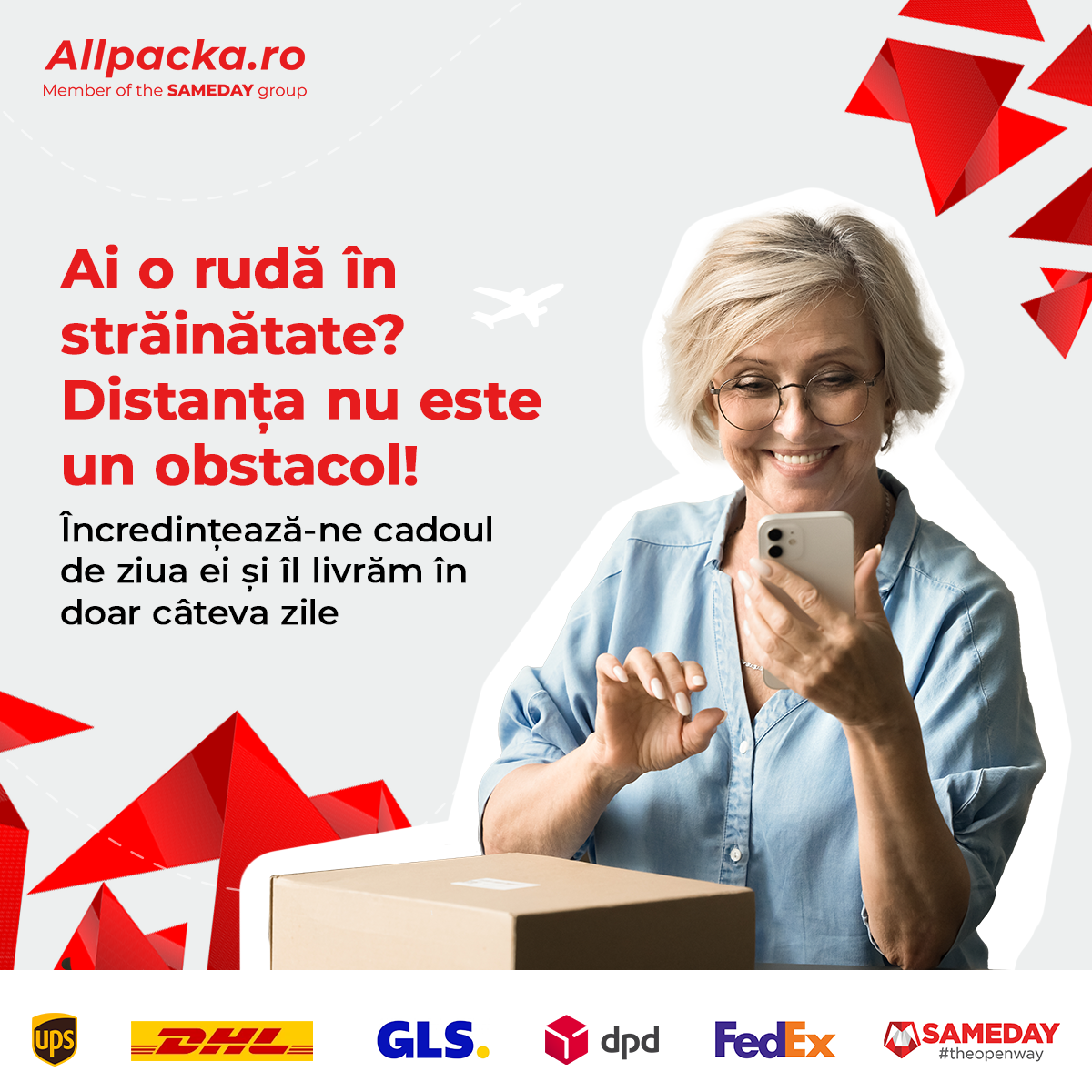 Allpacka.ro Facebook ad
