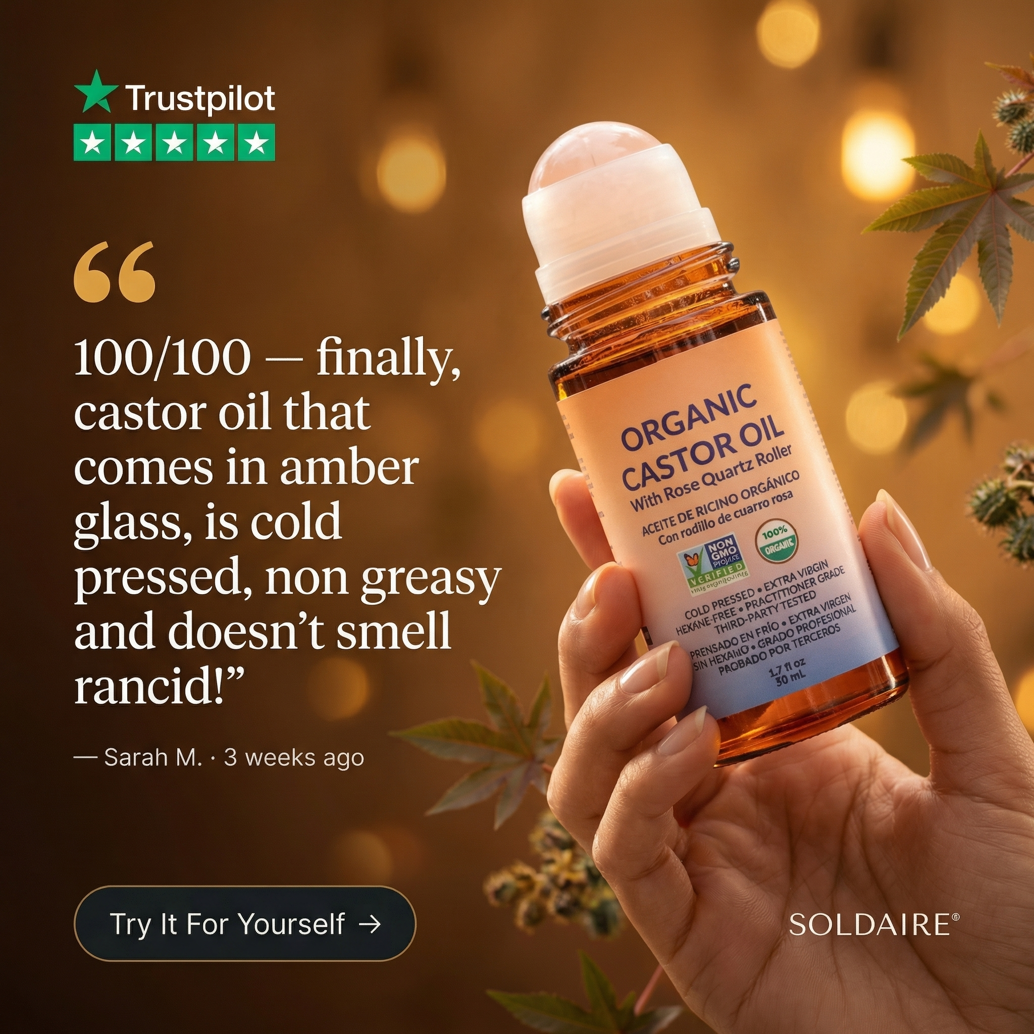 Soldaire Facebook ad: Soldaire 50% Off Today Only