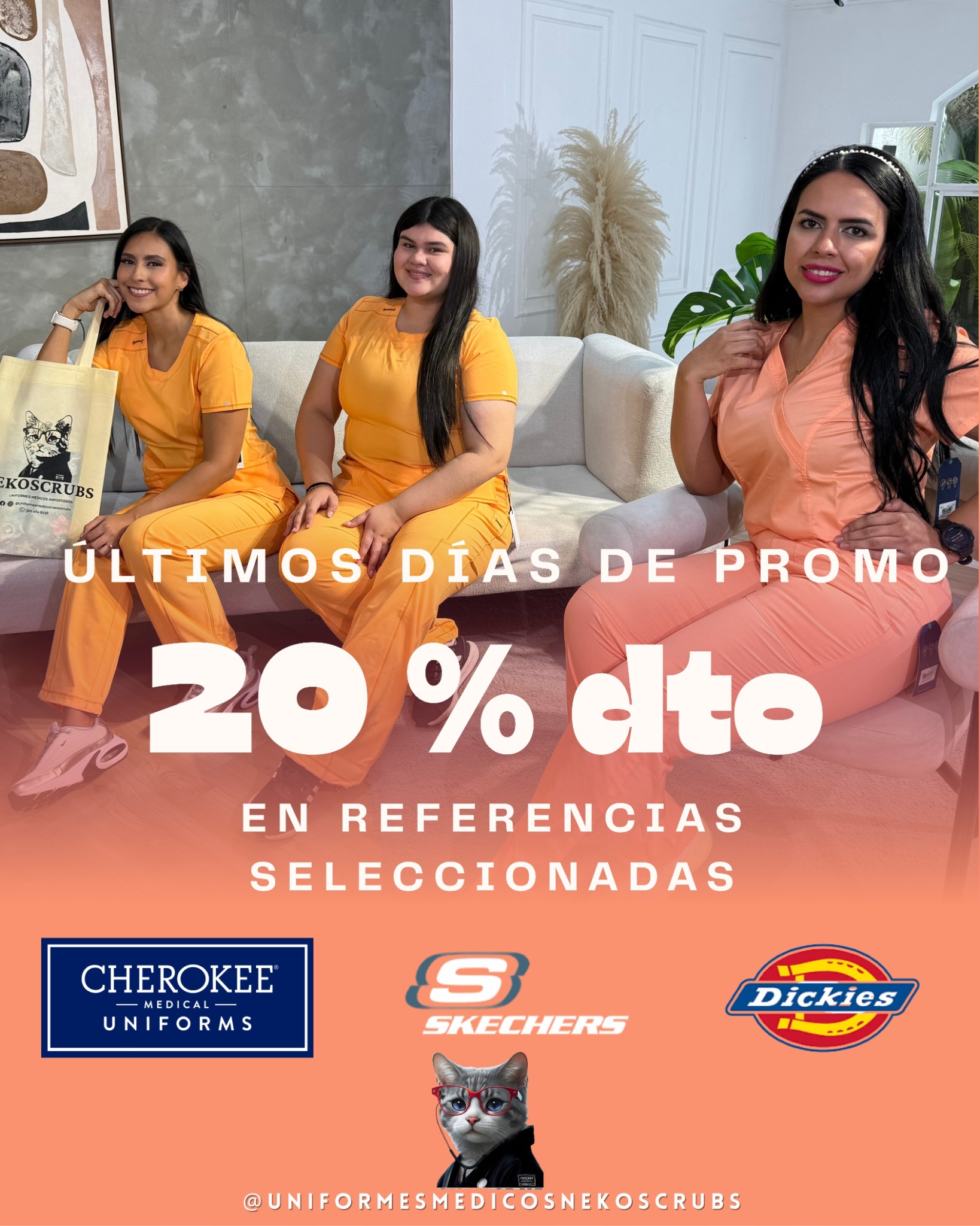 Uniformes médicos Nekoscrubs Facebook ad