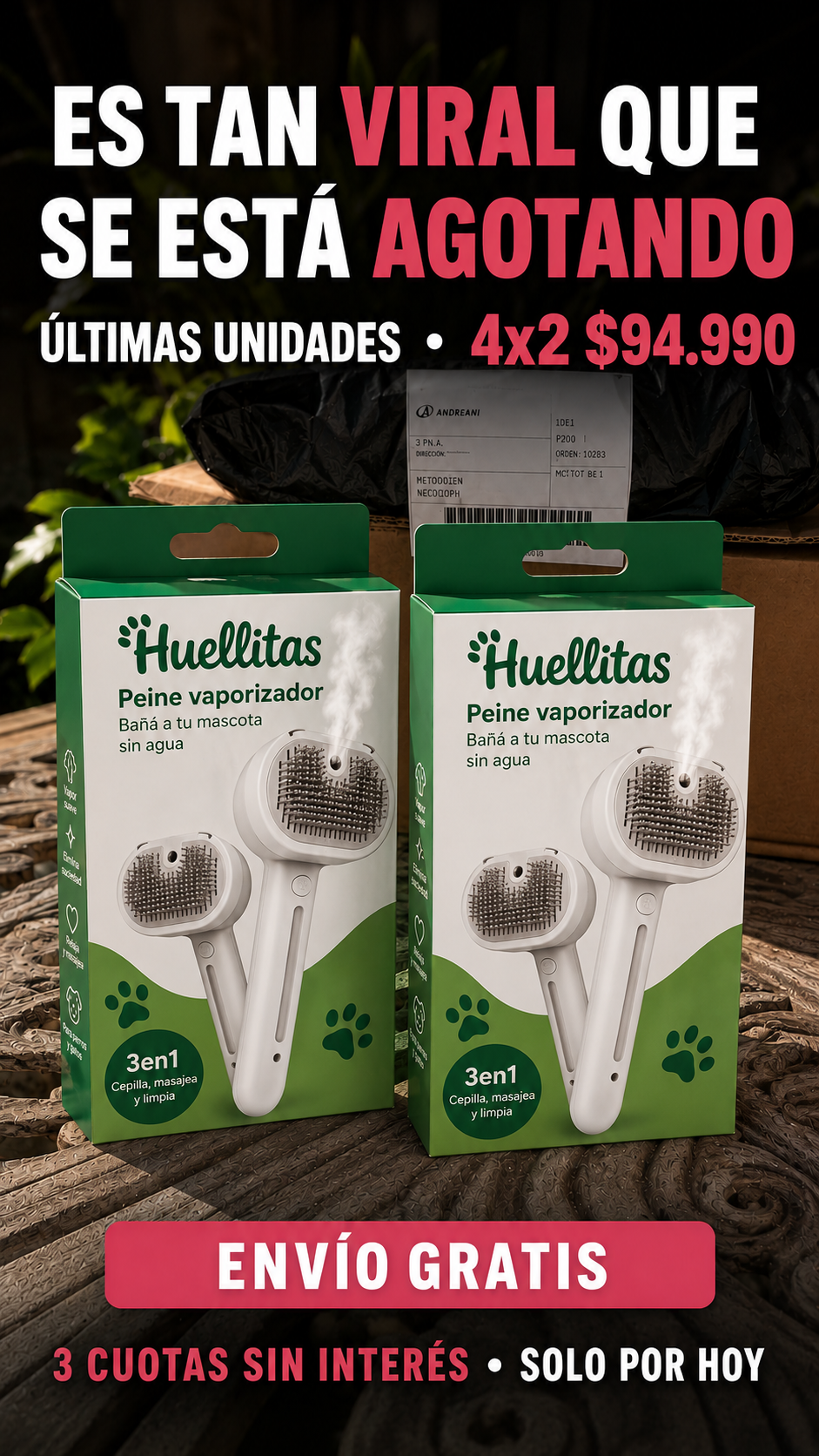 Huellitas Facebook ad from Jul 11, 2026